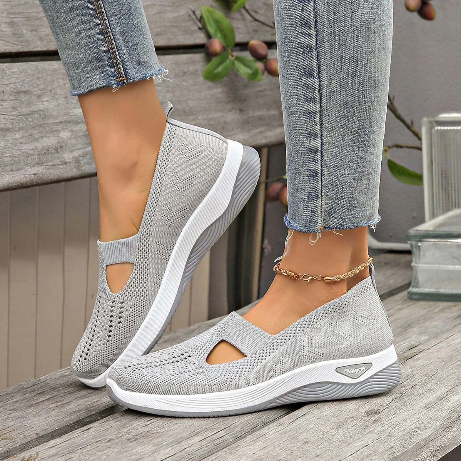 Zapatos Ortopédicos Mujer Pie Diabético Zapatillas Malla Sin Cordones Antideslizantes Ligeras Caminar Calzado