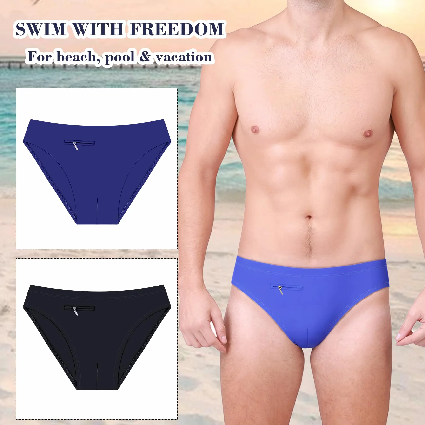 Bañador Slip para Hombre Deportivo Secado Rápido Clásico