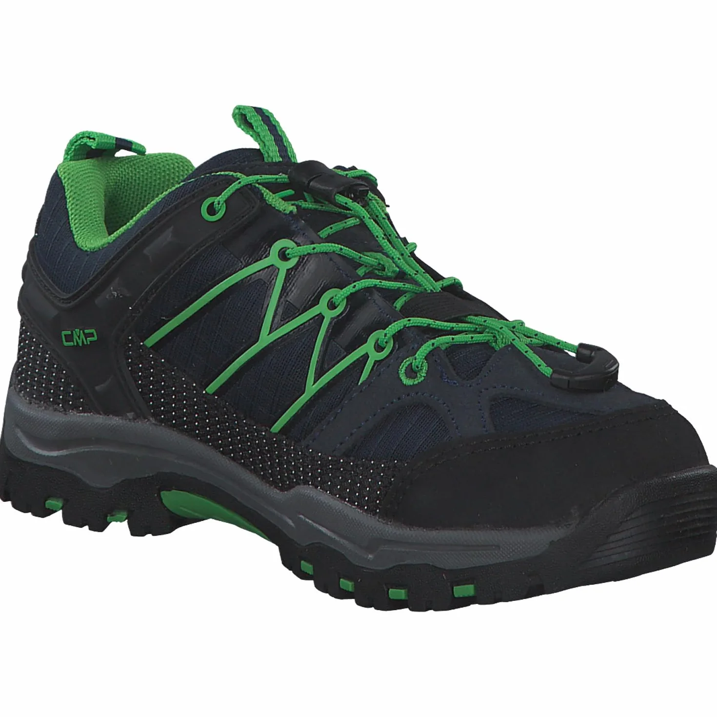 CMP Kids Rigel Low Trekking Shoes WP, Zapatos de trekking Unisex niños, Negro azulado Lagarto, 39 EU