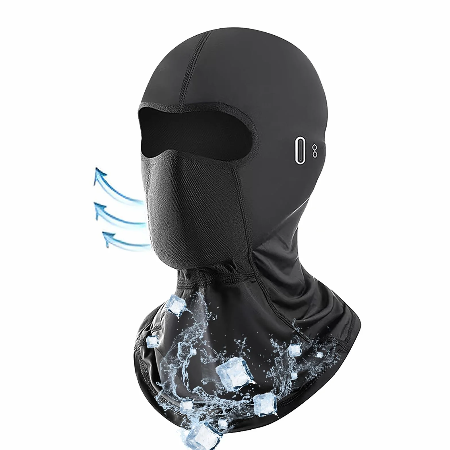 Pasamontañas transpirable para moto verano con agujeros gafas UV ciclismo bicicleta correr