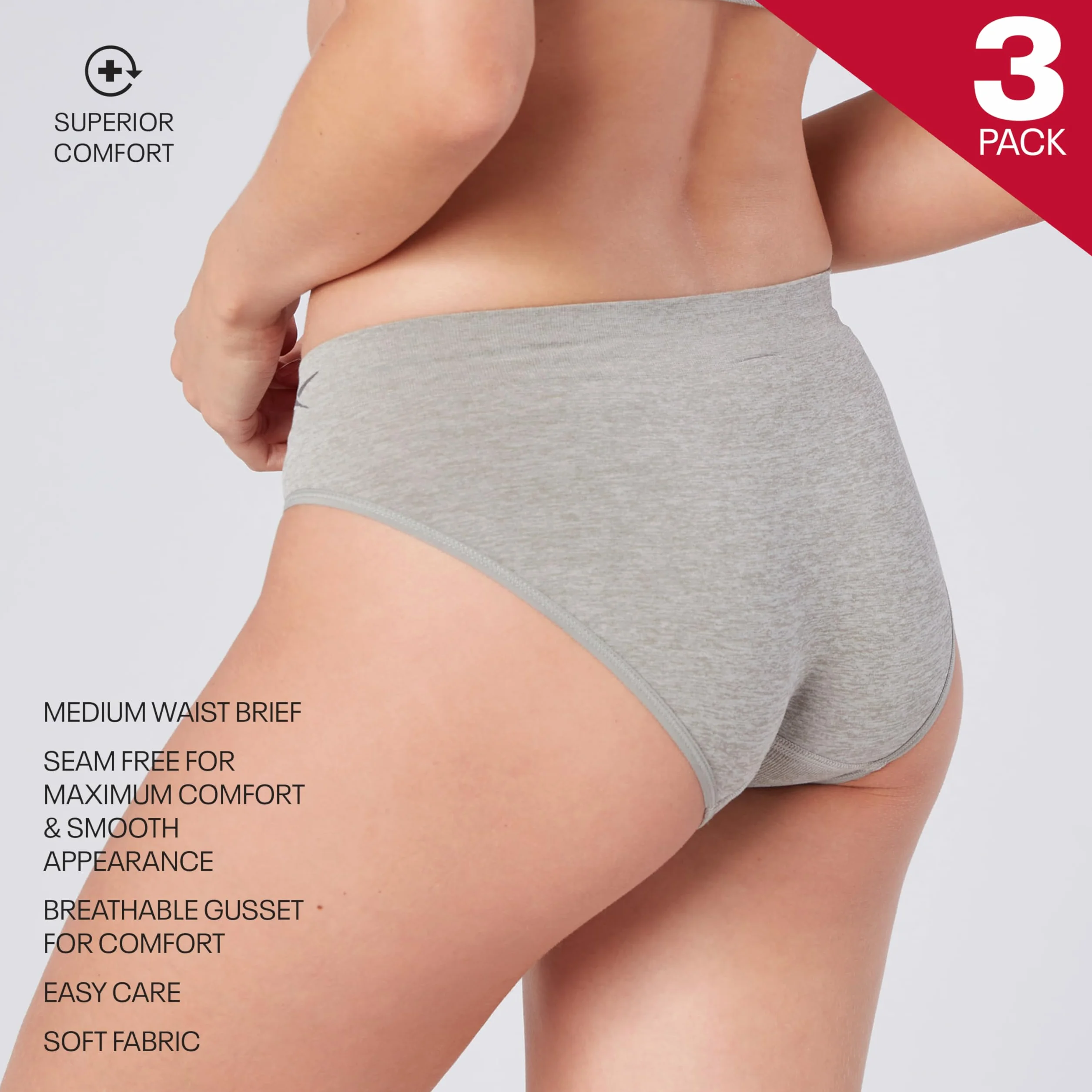 Reebok Raina Ropa Interior de Mujer Pack de 3