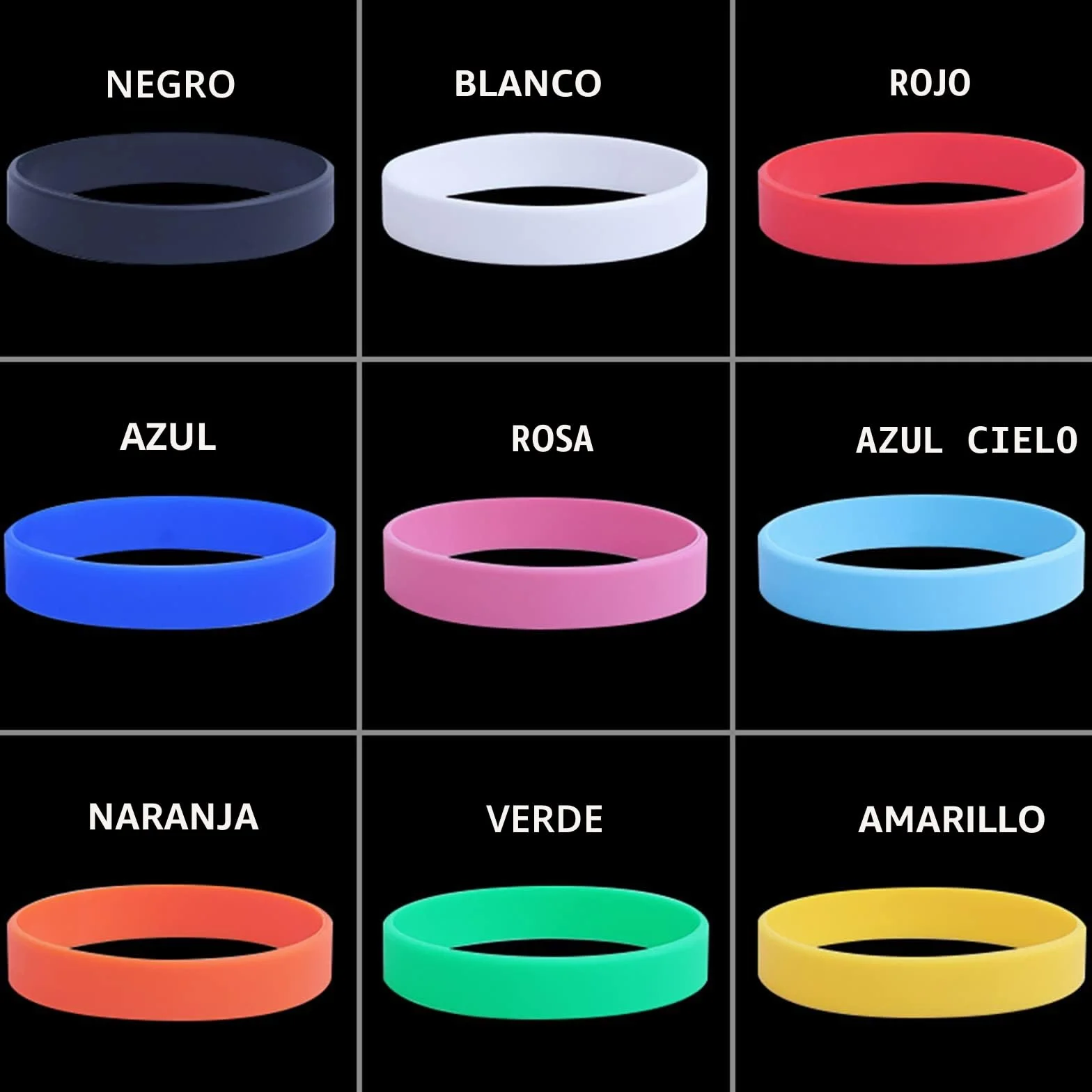 Pulseras de goma personalizables para eventos, motivación, recaudación de fondos, identificación niños