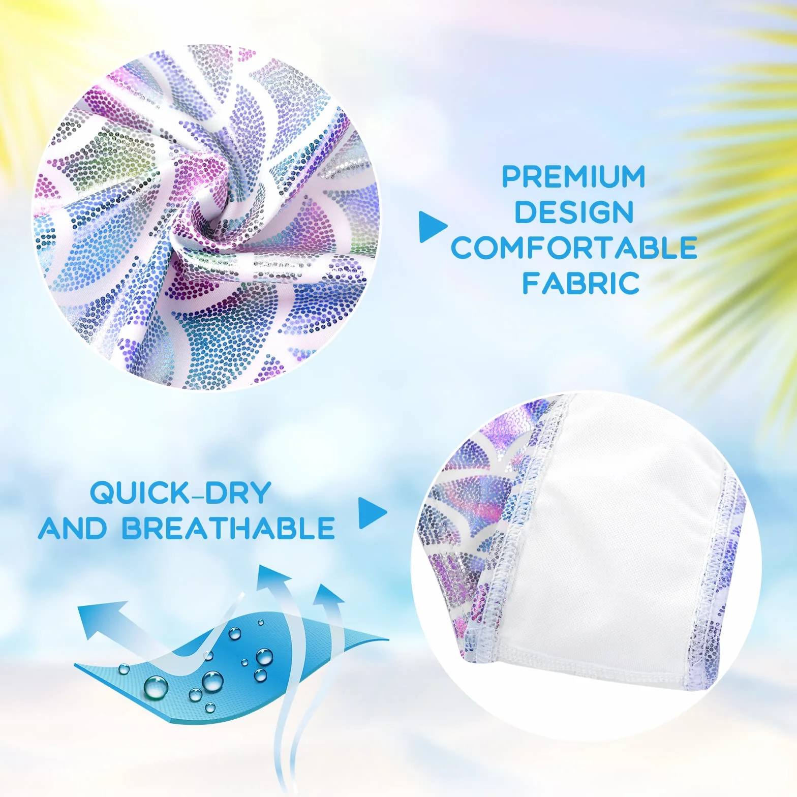 flintronic Traje de Baño Una Pieza Niña, Bañador Hawaiano