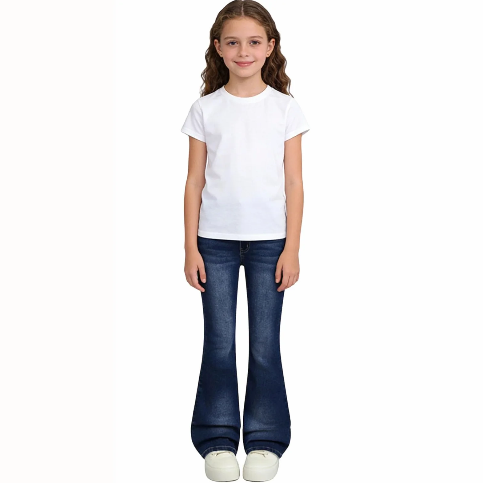 Genérico Pantalones niña Cuadros Vichy Primavera algodón Suave cómodo Cintura elástica tierno para Diario Picnic Colegio Estilo Retro Moda Infantil A23