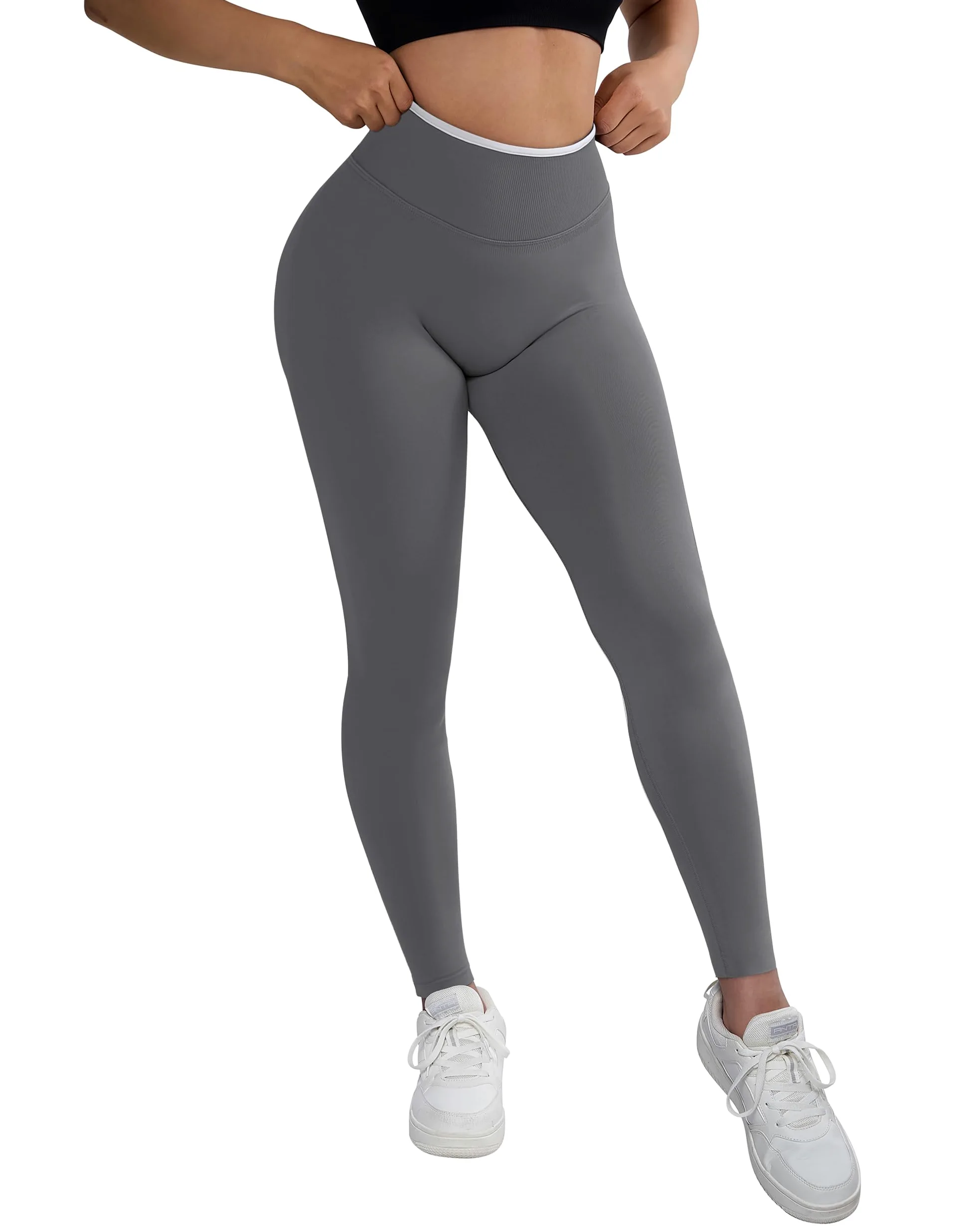 DOULAFASS Mallas deportivas largas para mujer, bloque de color, cintura alta, moldeadora para yoga | Opaco, resistente a sentadillas, levantamiento de glúteos, tejido suave y sin costuras, elástico en 4 direcciones, uso diario