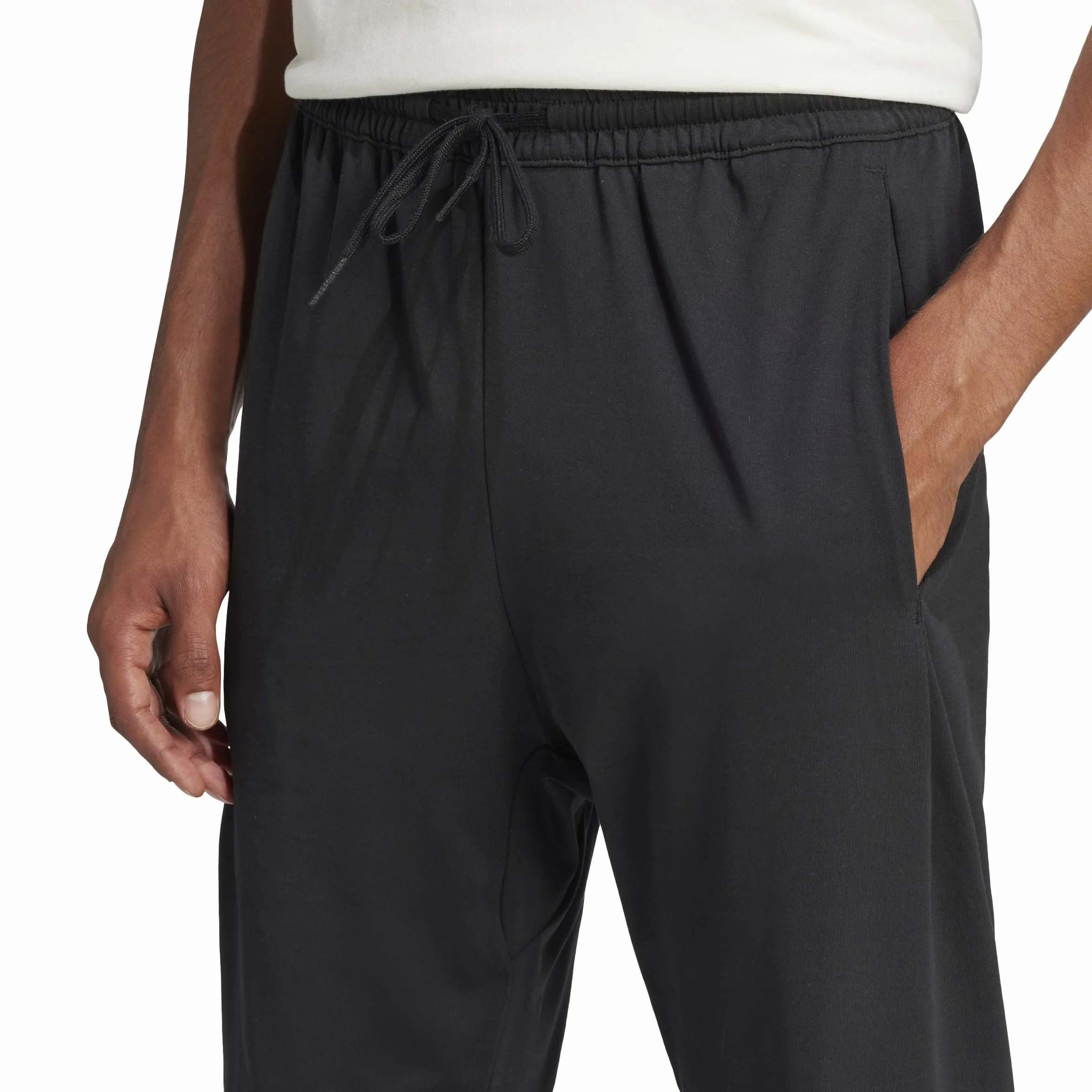 adidas Essentials Linear Single Jersey Pants Black White S