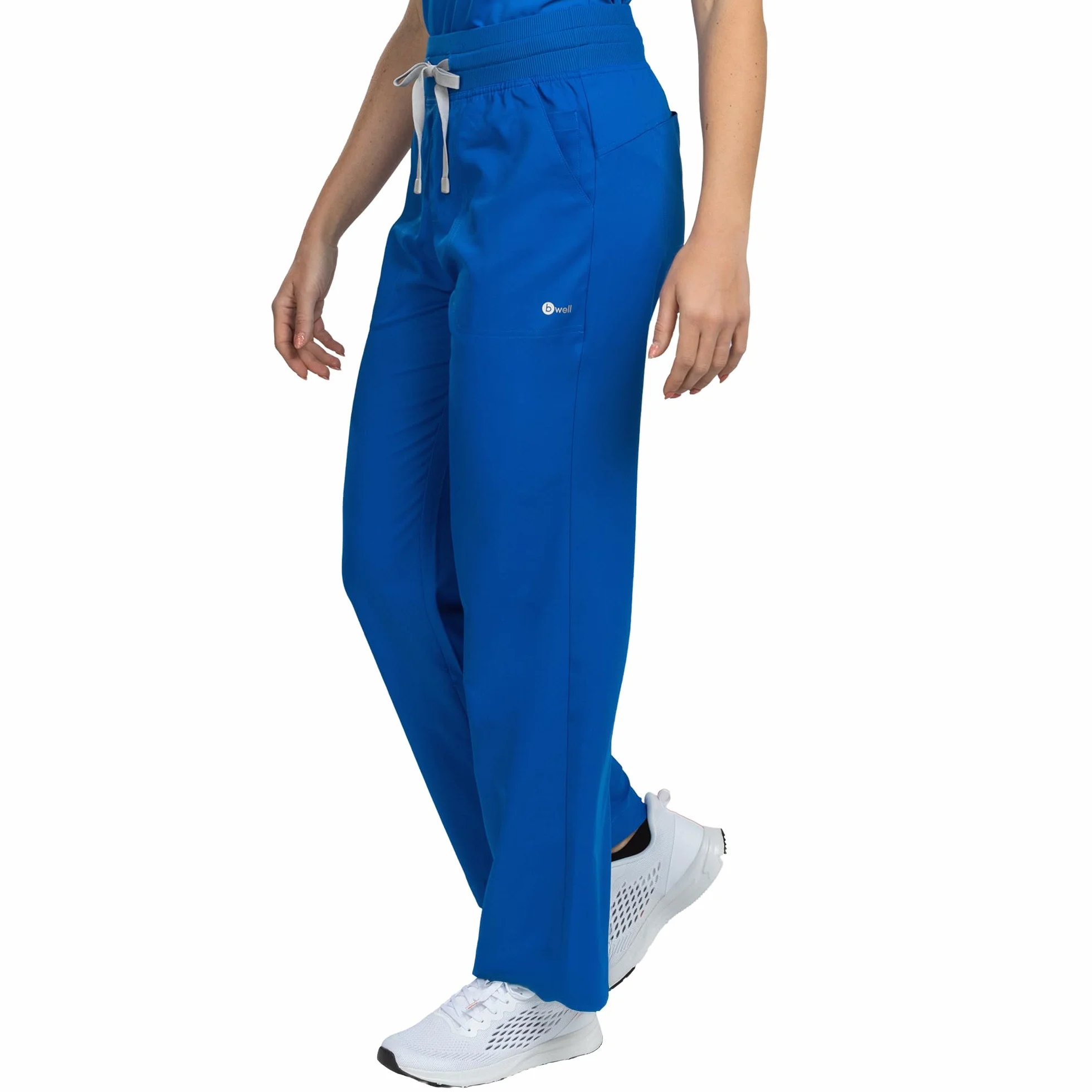 B-well Aurelia Pantalones médicos rectos antimicrobianos antiolores 6 bolsillos cintura ajustable