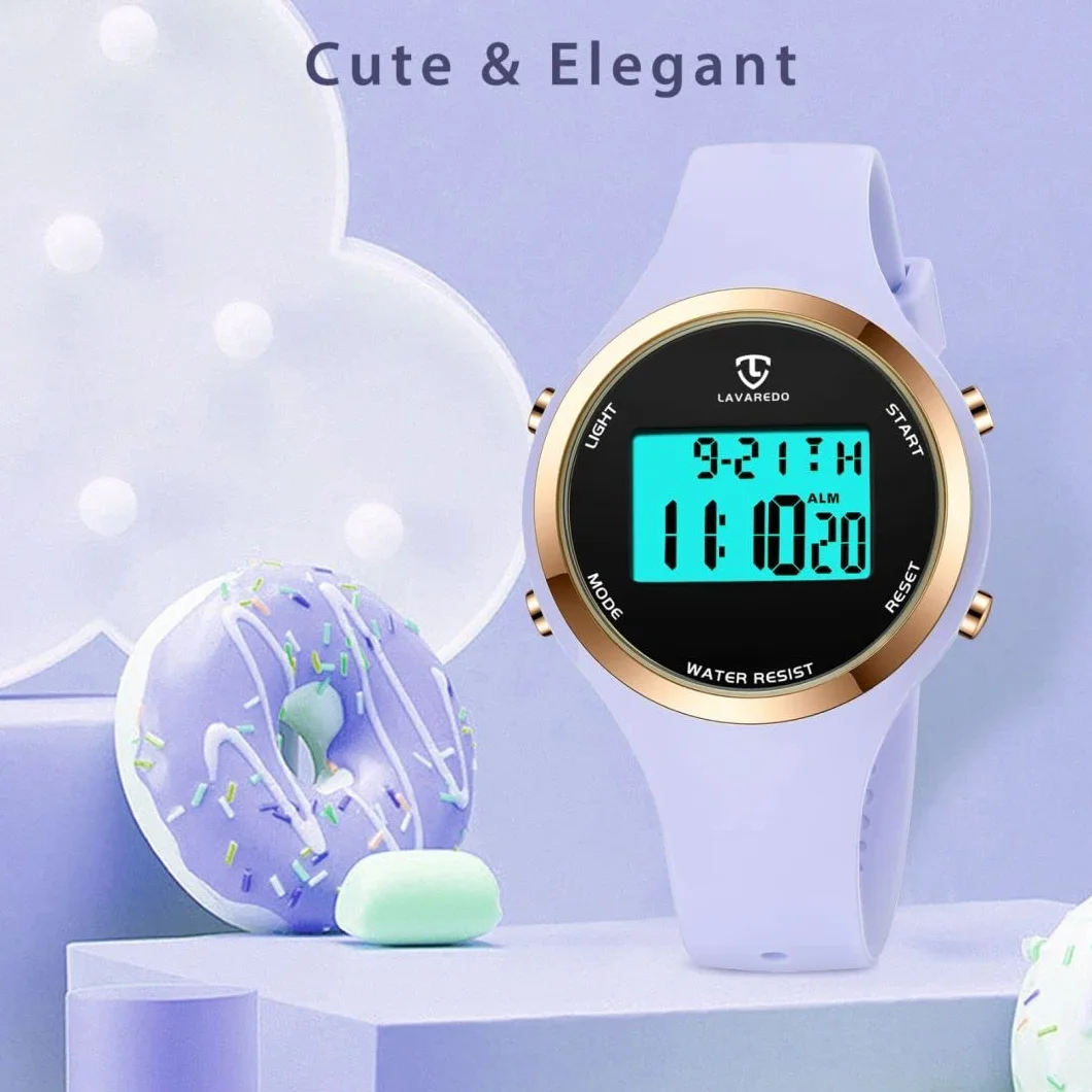 BEN NEVIS Reloj Digital para Niñas y Niños con Alarma, Luz LED, Cronómetro, Calendario, 12/24 Horas, Correa de Silicona