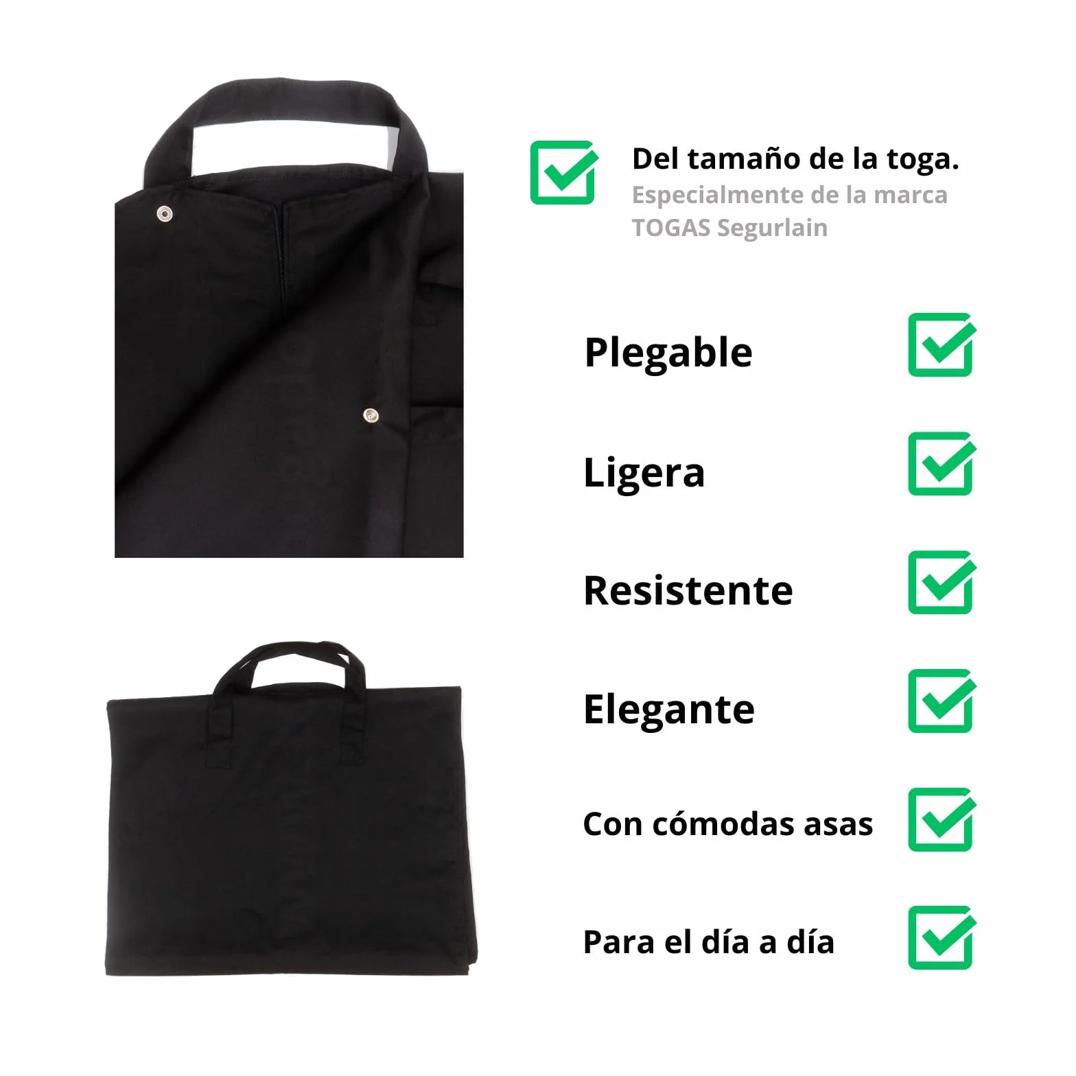 Toga profesional de Abogado fabricada en España + Bolsa de Regalo