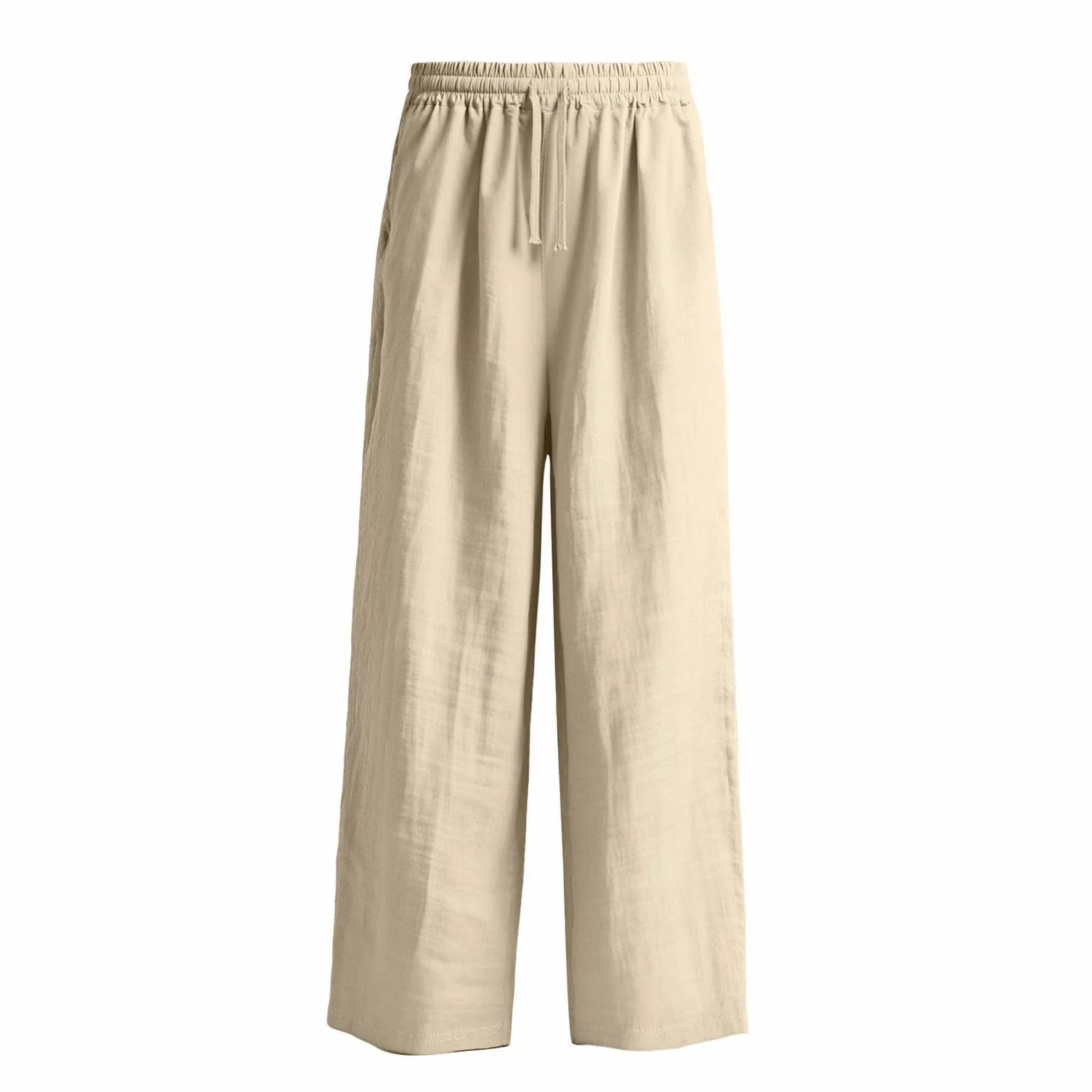 Pantalones Palazzo Largos Anchos de Lino Muselina para Niñas y Adolescentes