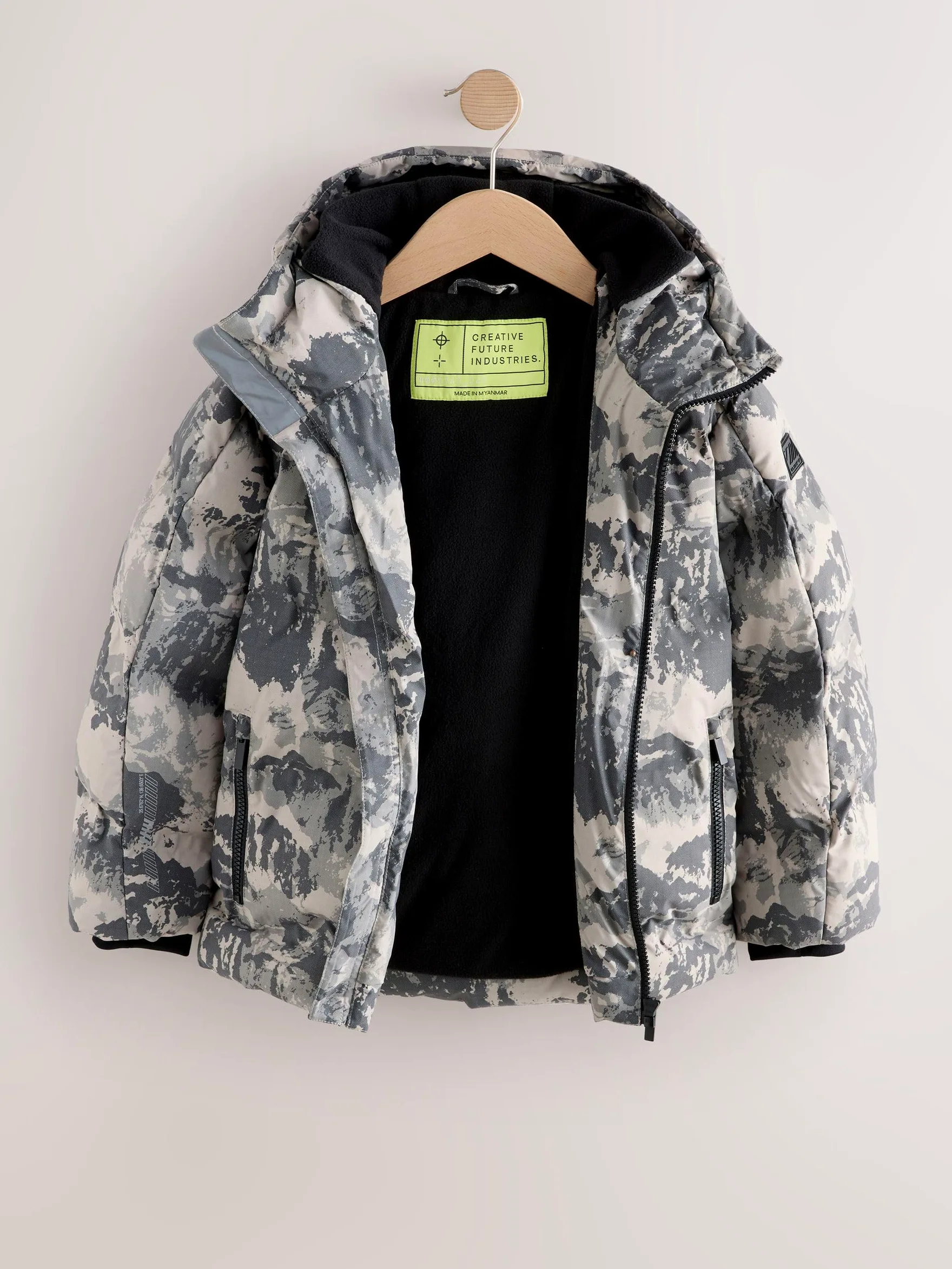 NEXT Niños Abrigo acolchado con forro de micropolar y diseño impermeable