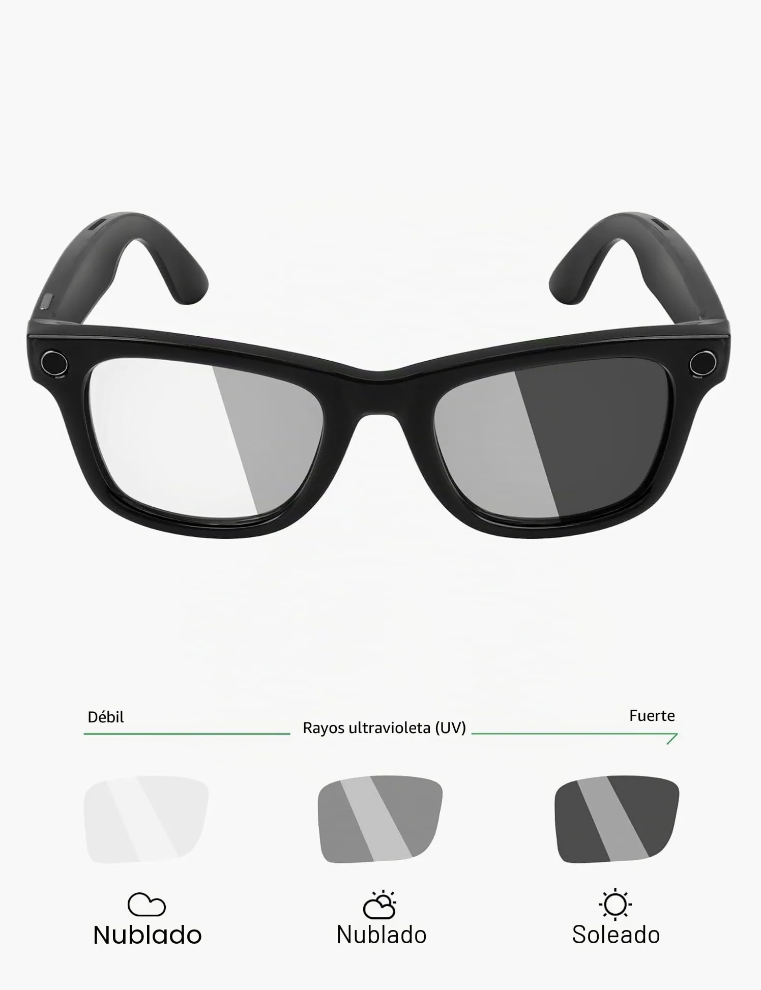 Mryok Lentes de repuesto compatibles con Ray-Ban Meta Wayfarer (Gen 2) RW4012 53 mm - Opciones