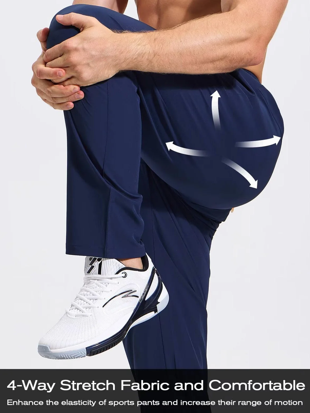 Gaiatiger Pantalones de Chándal para Hombre Ligeros Transpirables Running Jogger con Bolsillos Cremallera