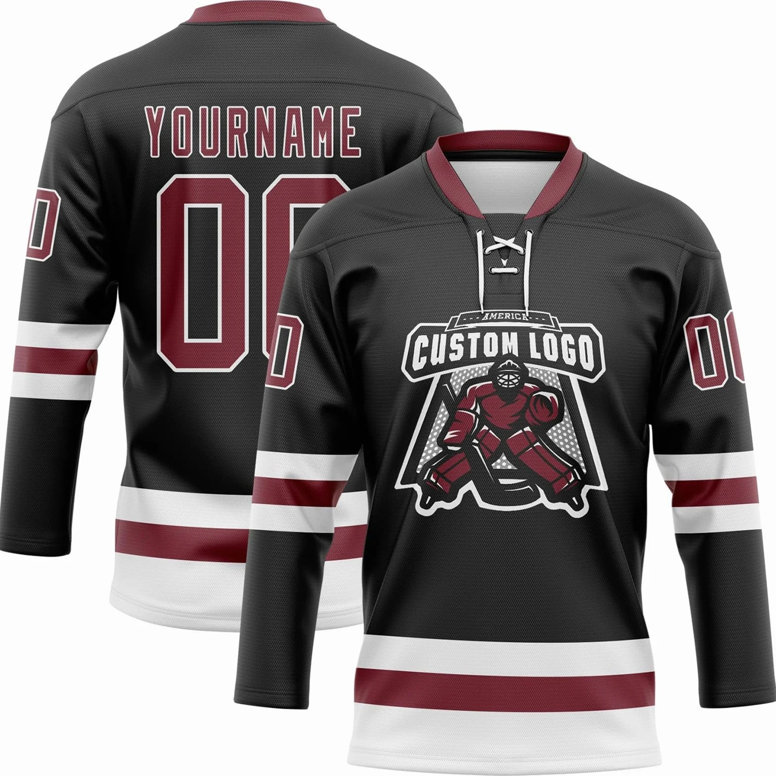 Personalizadas Camisetas de Hockey Hombre Mujer con Nombre Número Logotipo