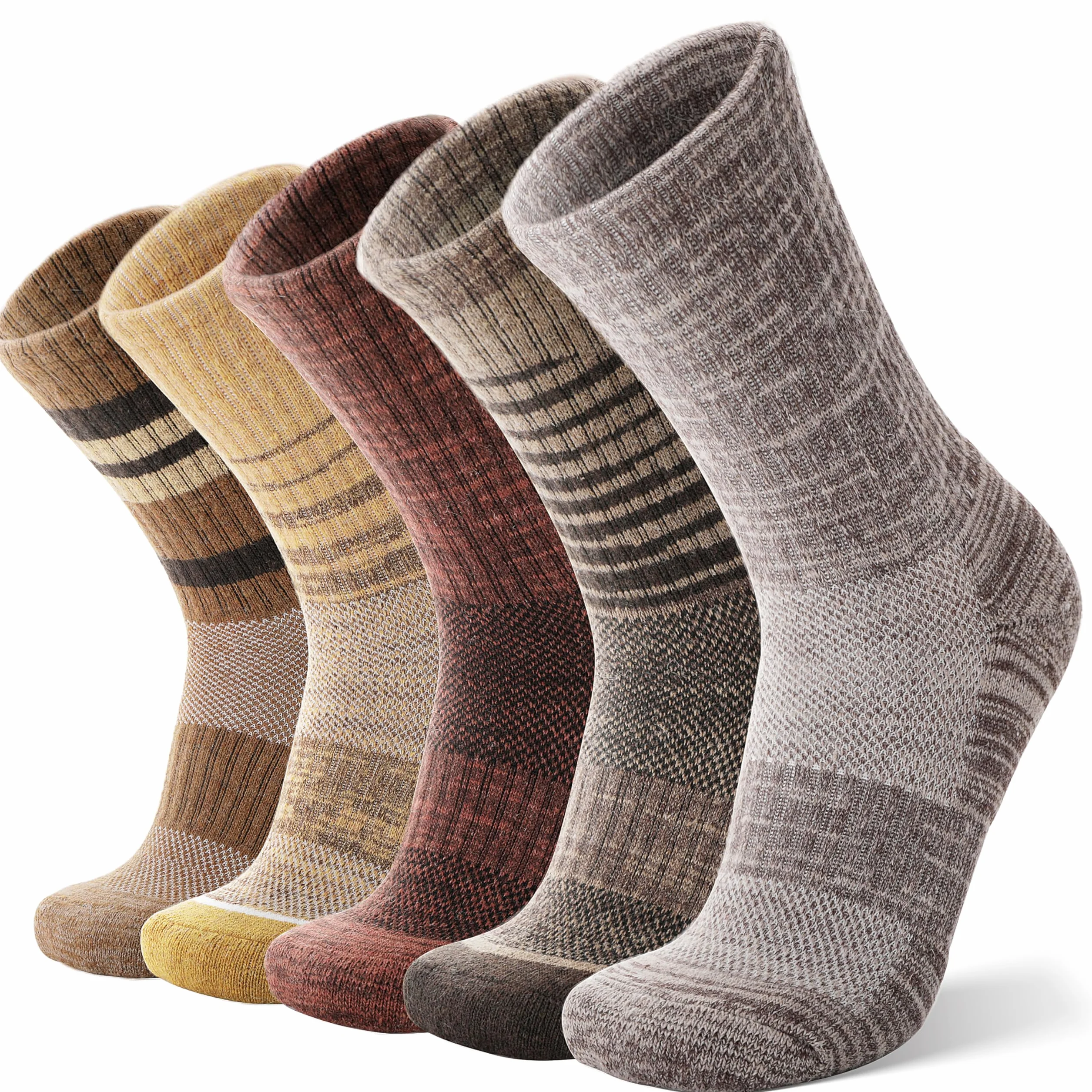 ANTSANG Calcetines de Lana Merino Senderismo Térmicos 5 Pares