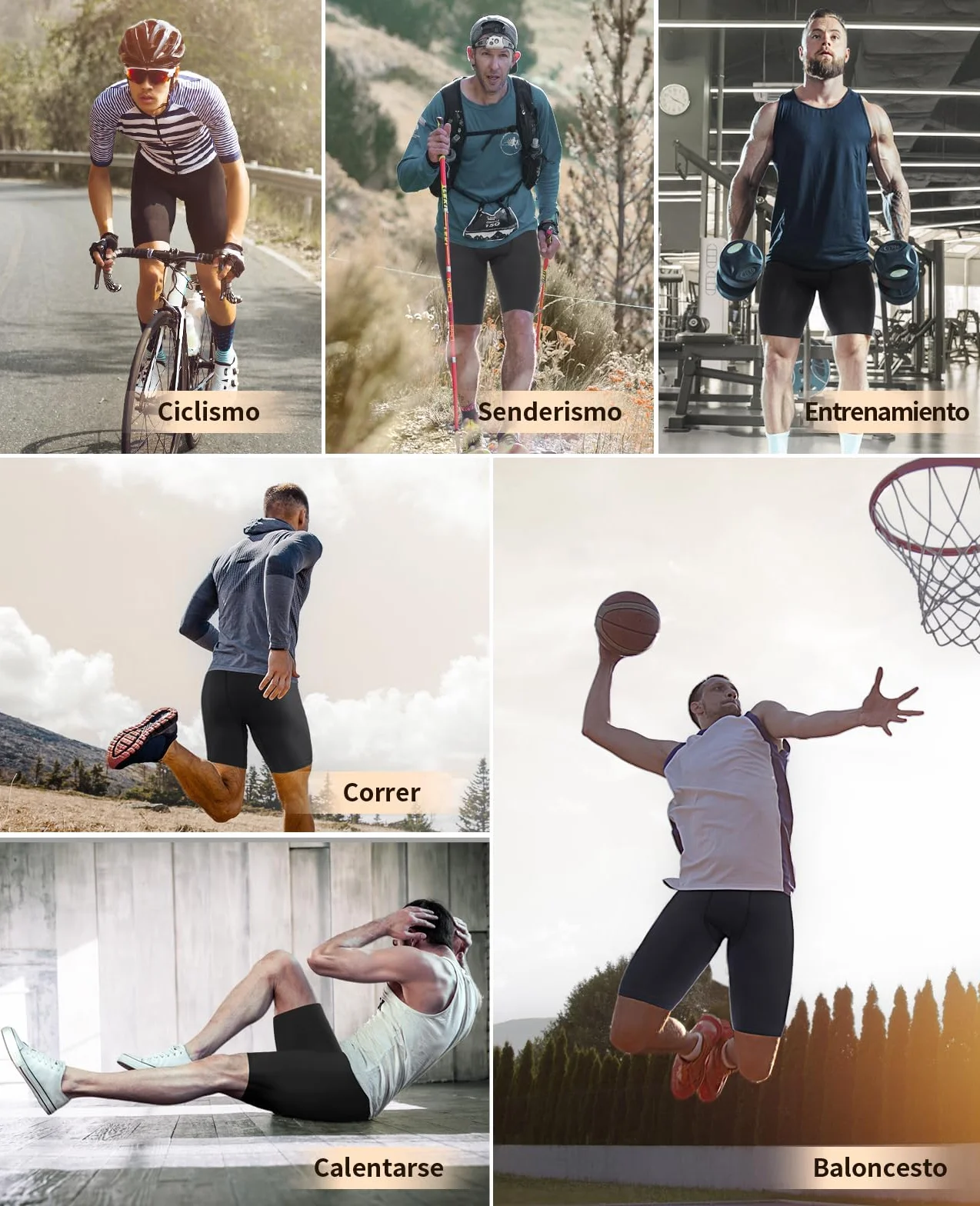 Niksa Mallas Cortas Running Hombre Pantalones Cortos de Compresión para Deporte