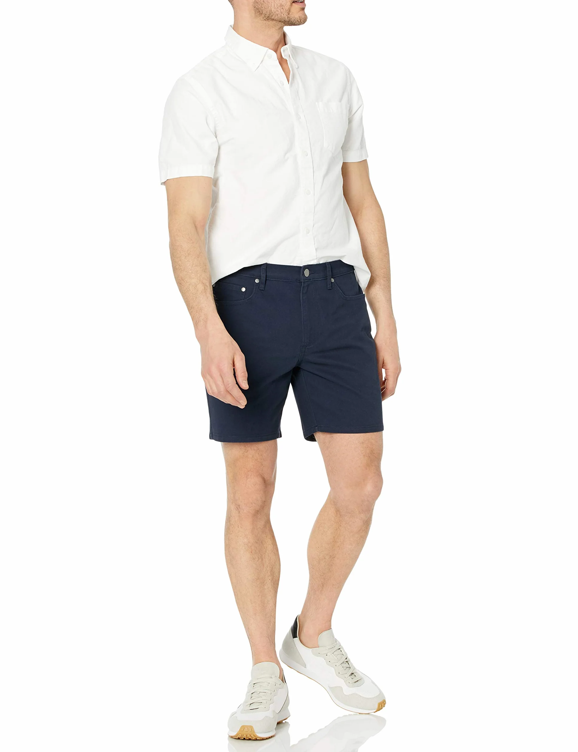 Amazon Essentials Pantalones Cortos Elásticos Corte Ajustado 5 Bolsillos Entrepierna 17,8cm Hombre