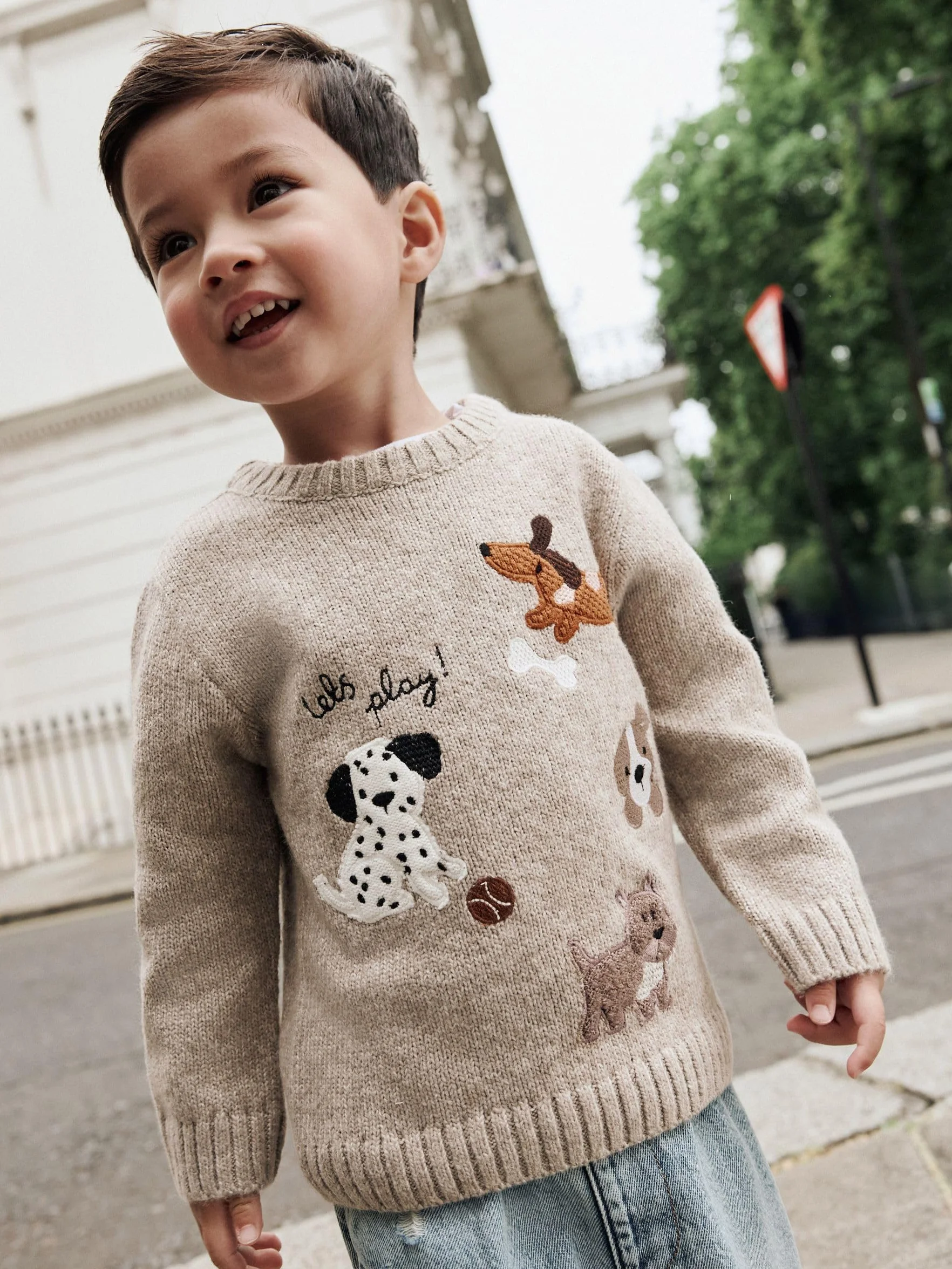 NEXT Jersey de Punto con Cuello Redondo para Niños
