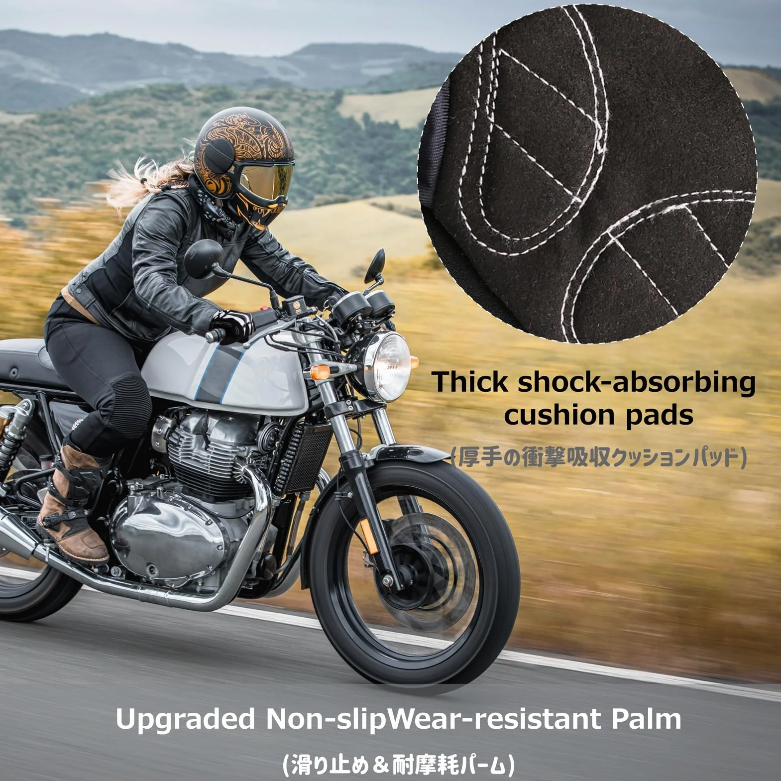 Azarxis Guantes de Ciclismo Ajustable con Pantalla Táctil para Bicicleta de Montaña