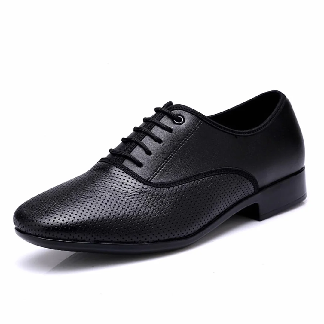 VEACAM Zapatos de Baile de Salón Hombre Cuero Tango Salsa Latino Práctica Profesional
