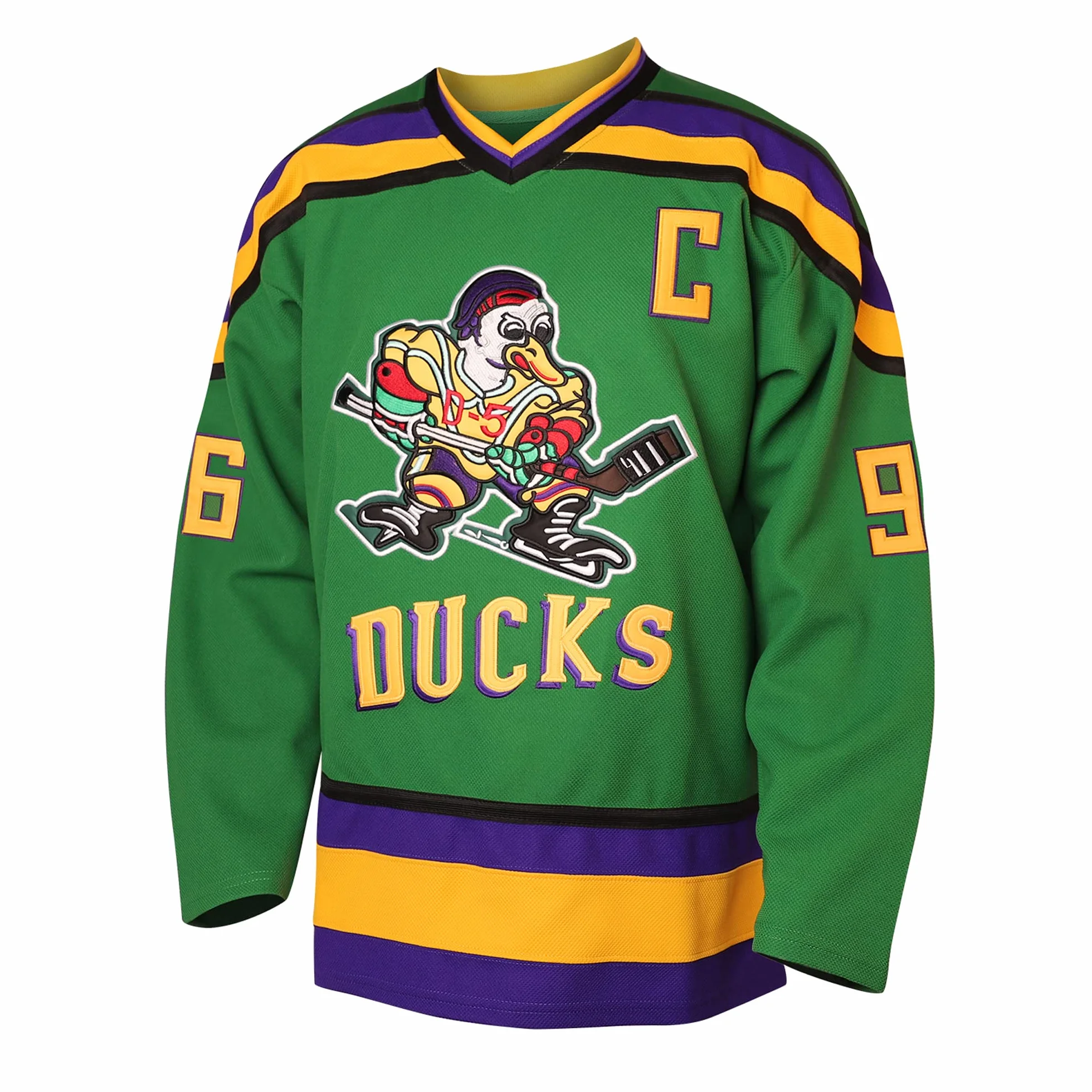 Charlie Conway 96 Mighty Ducks Jersey de hockey para hombre verde S-3XL