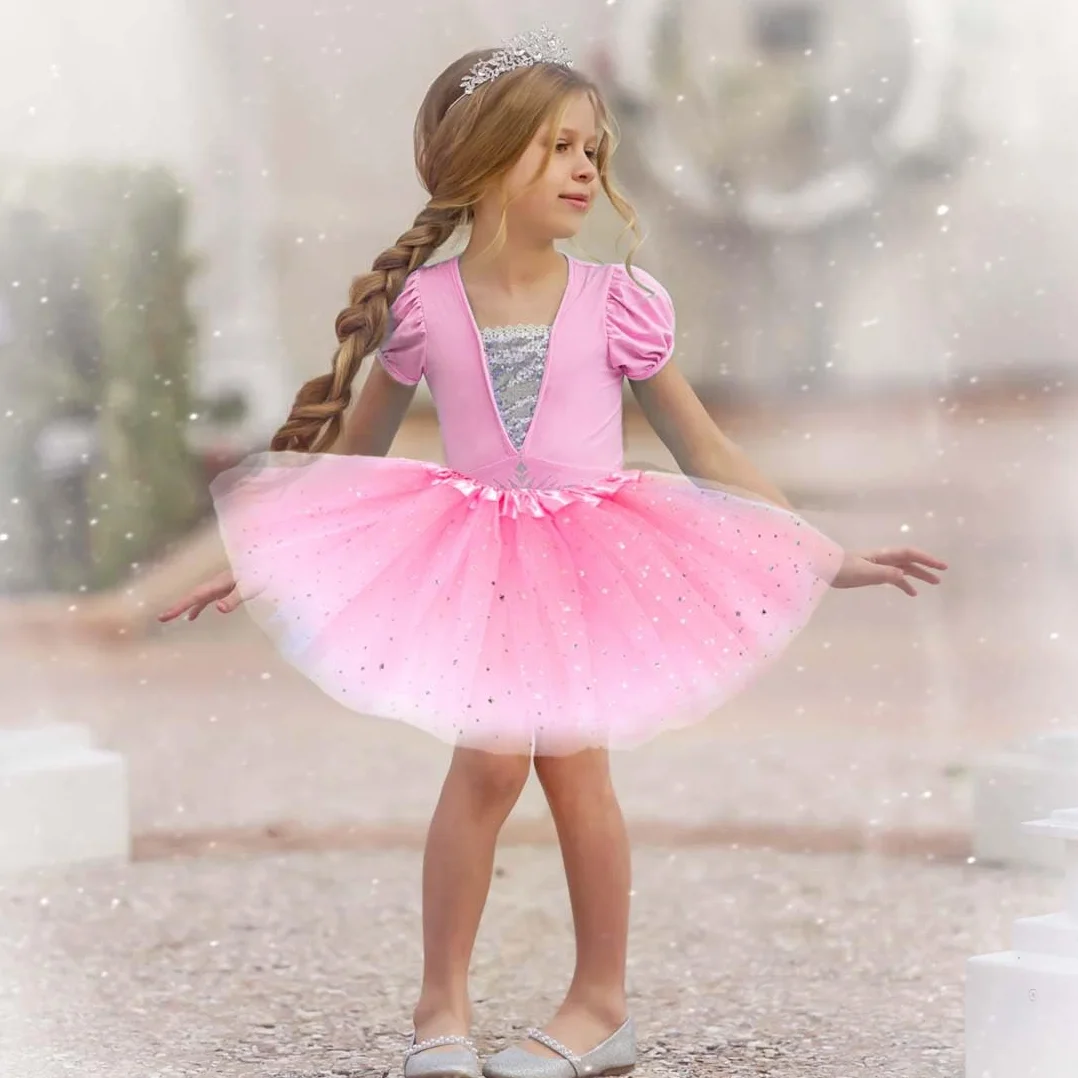 Falda tul niña para niñas 2-7 años tutus rosa