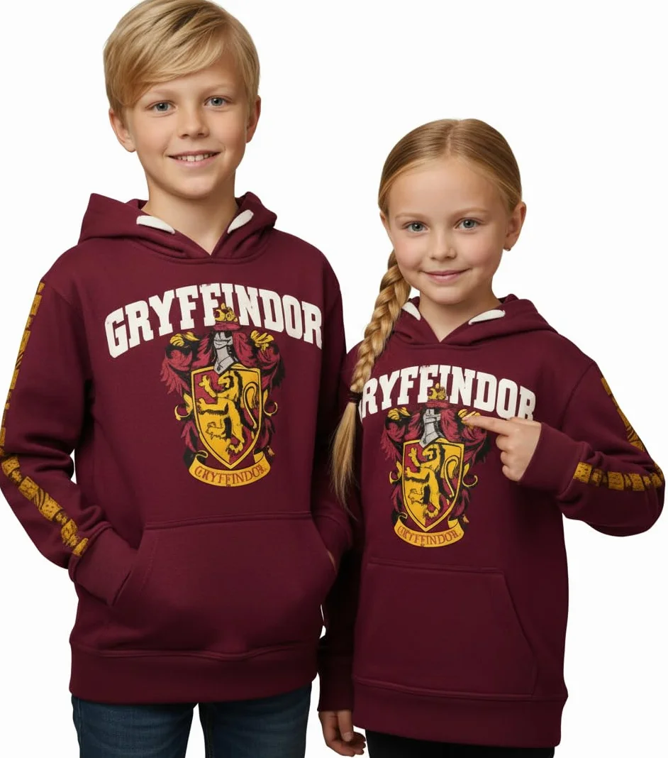 Sudadera Harry Potter Gryffindor unisex niños granate 1-13 años