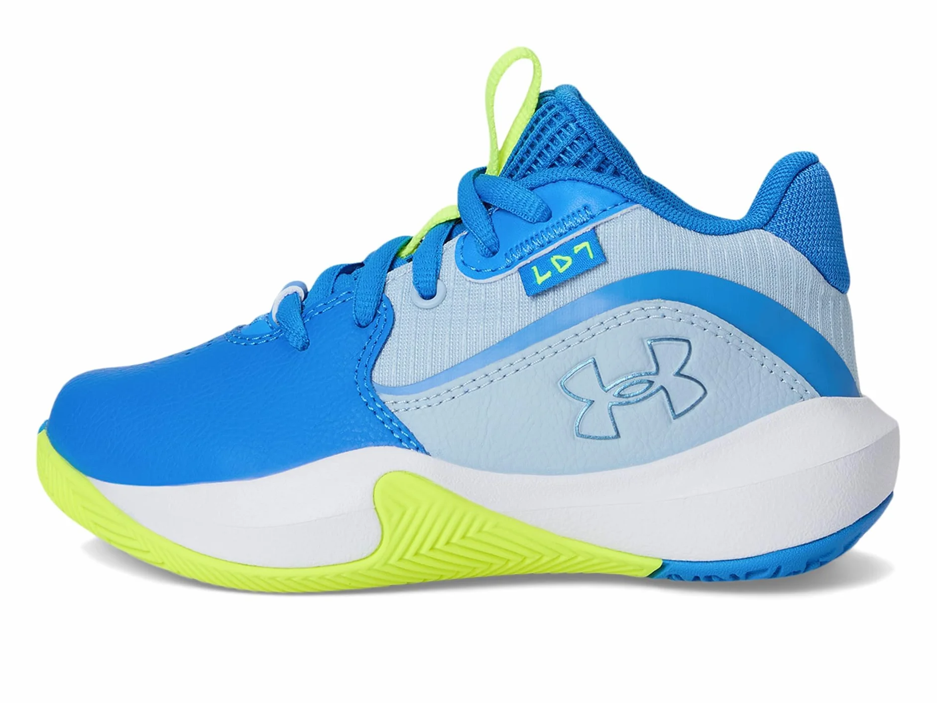 Under Armour Lockdown 7 Tenis Unisex para Niños Preescolares, Blue Calm/Blue Atlantis/Metallic, 13 Little Kid