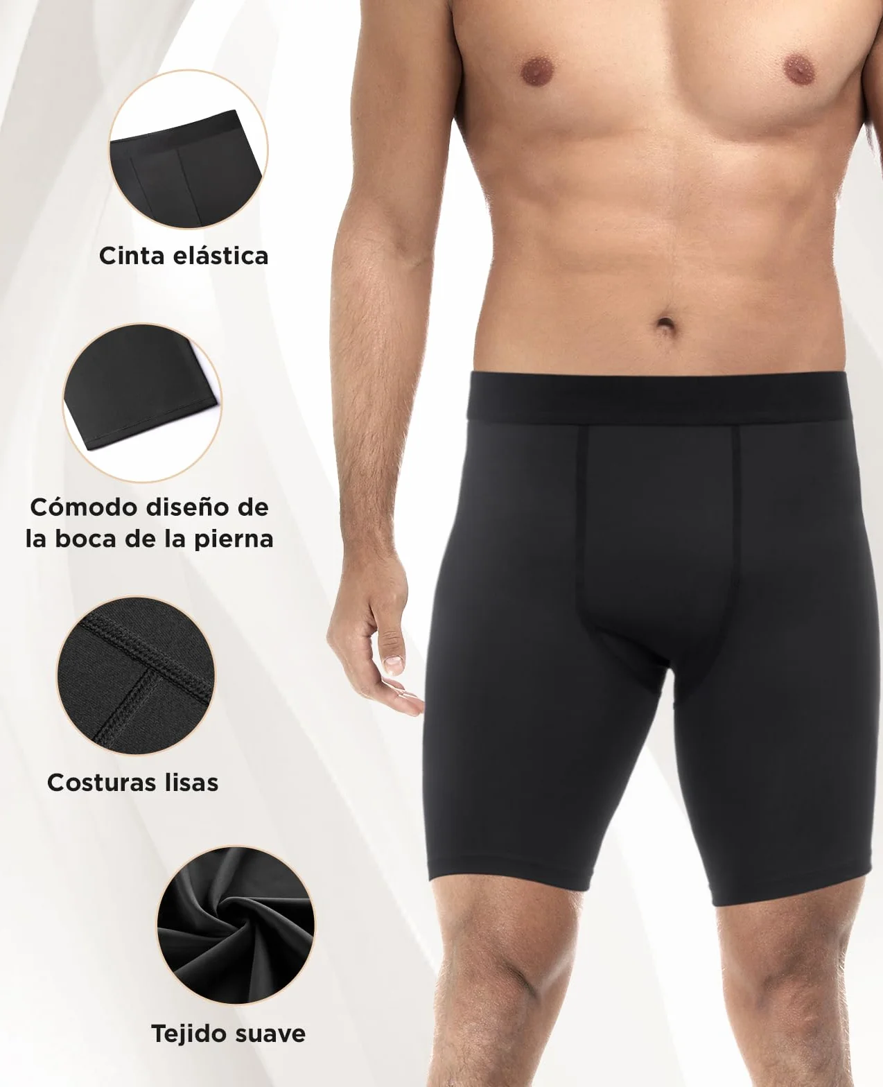 Niksa Mallas Cortas Running Hombre Pantalones Cortos de Compresión para Deporte