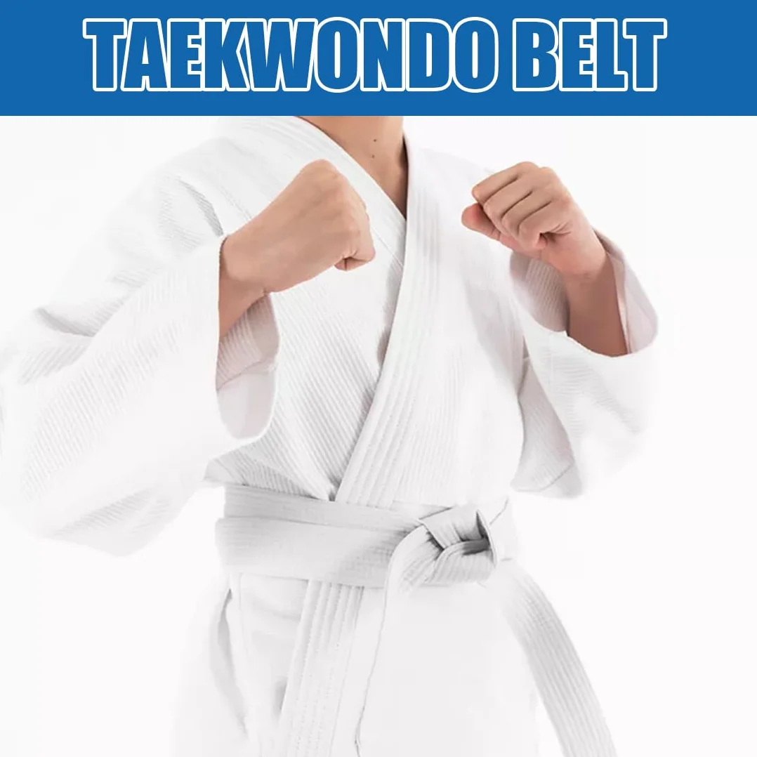 Cinturón de Judo Profesional 180 cm para Niños y Adultos - Blanco