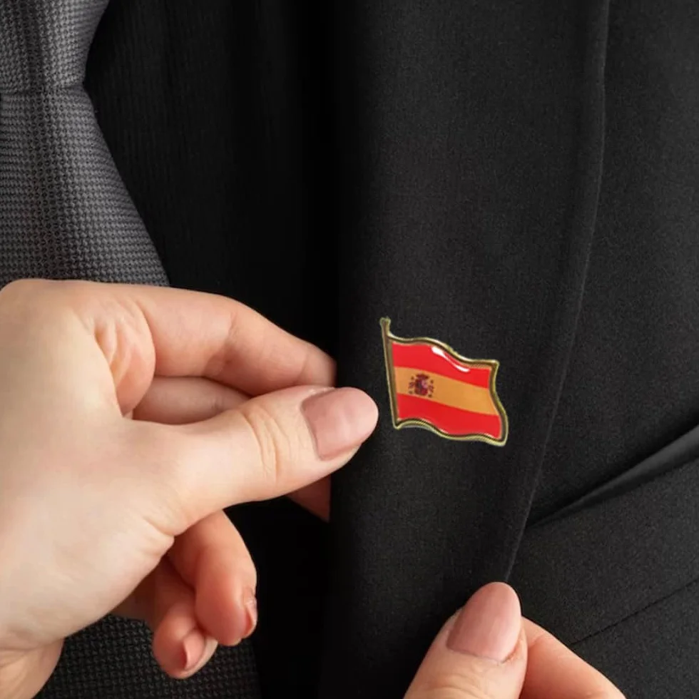Bandera de España Pin Badge Metal Esmalte Broche Español 10 Piezas