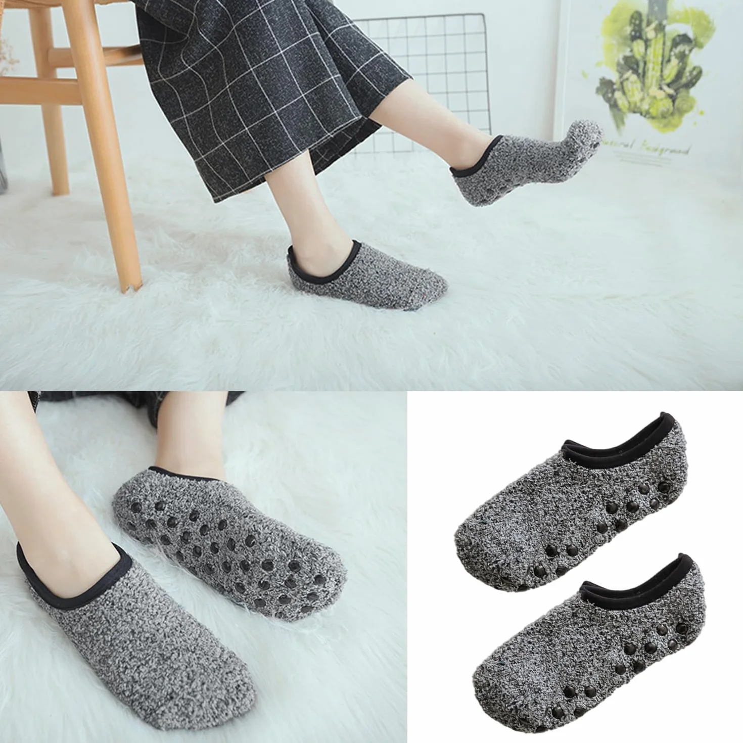 Calcetines de Forro Polar Coral 5 Pares - Calcetines Gruesos y Suaves para Invierno