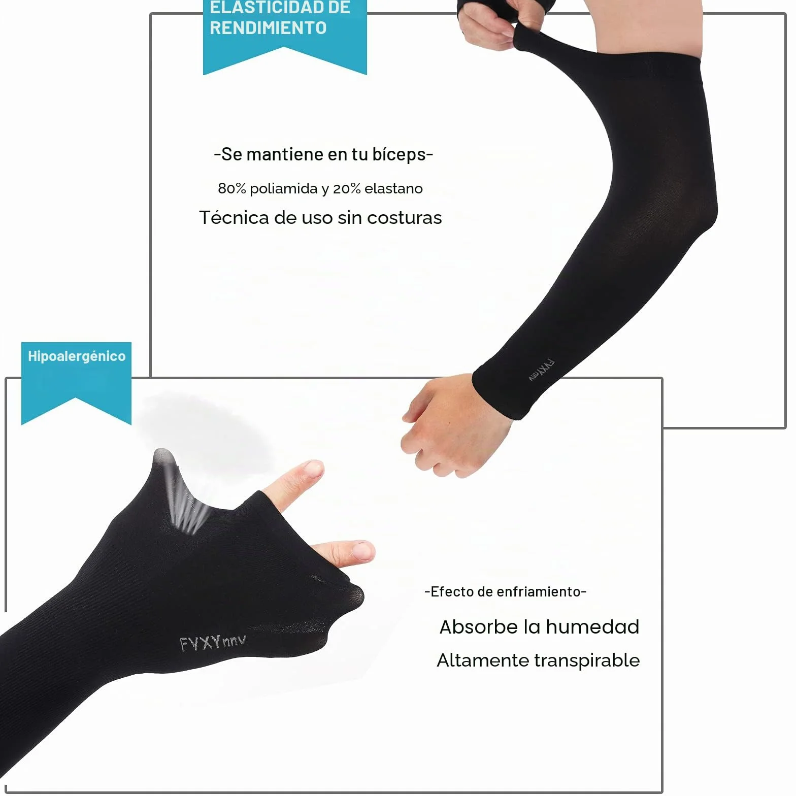 Manguitos Ciclismo Proteccion Solar UV UPF50+ Compresion Arm Sleeves para Hombre Mujer