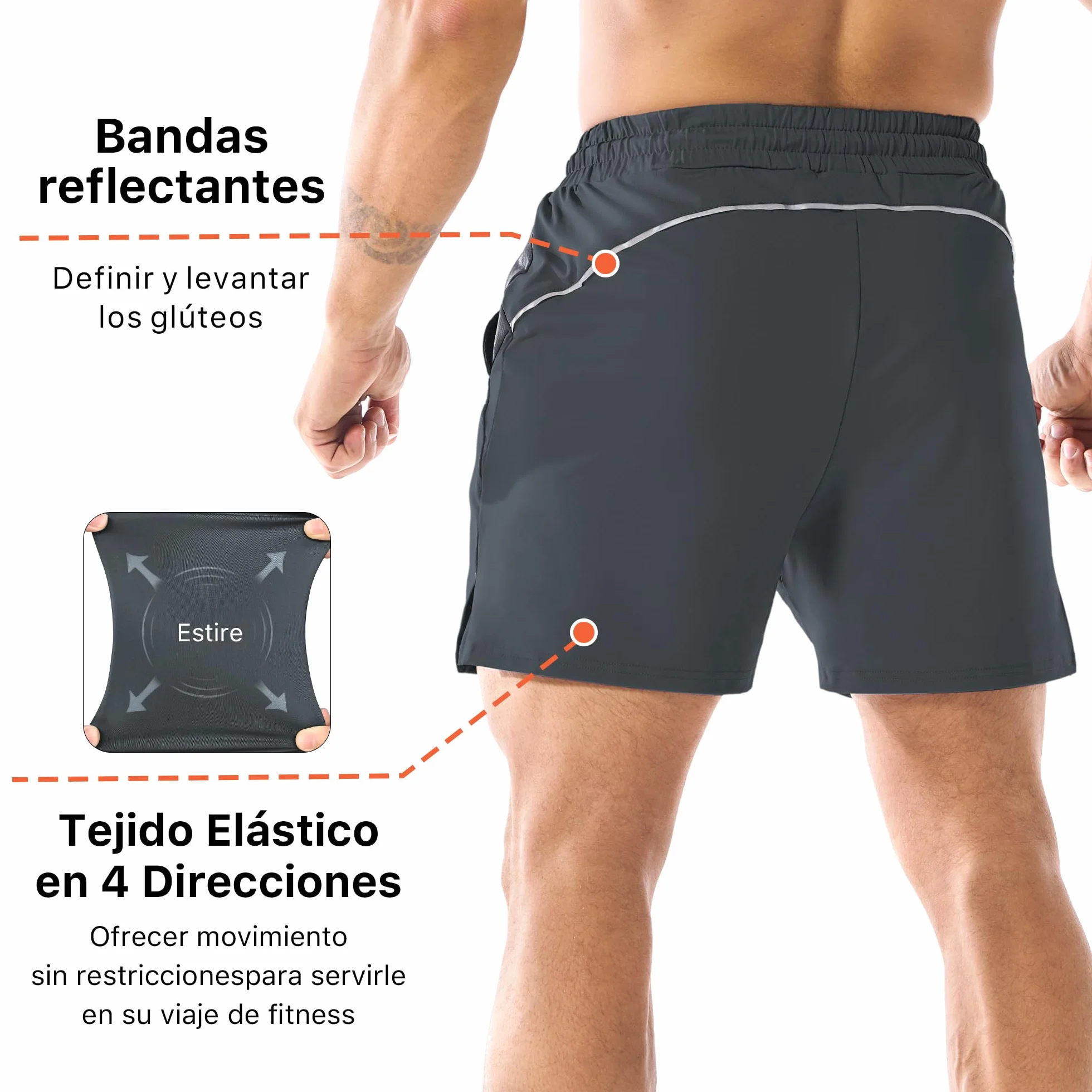 ZENWILL DryFlow Pantalones Cortos Deporte Hombre 2 Pack Secado Rápido
