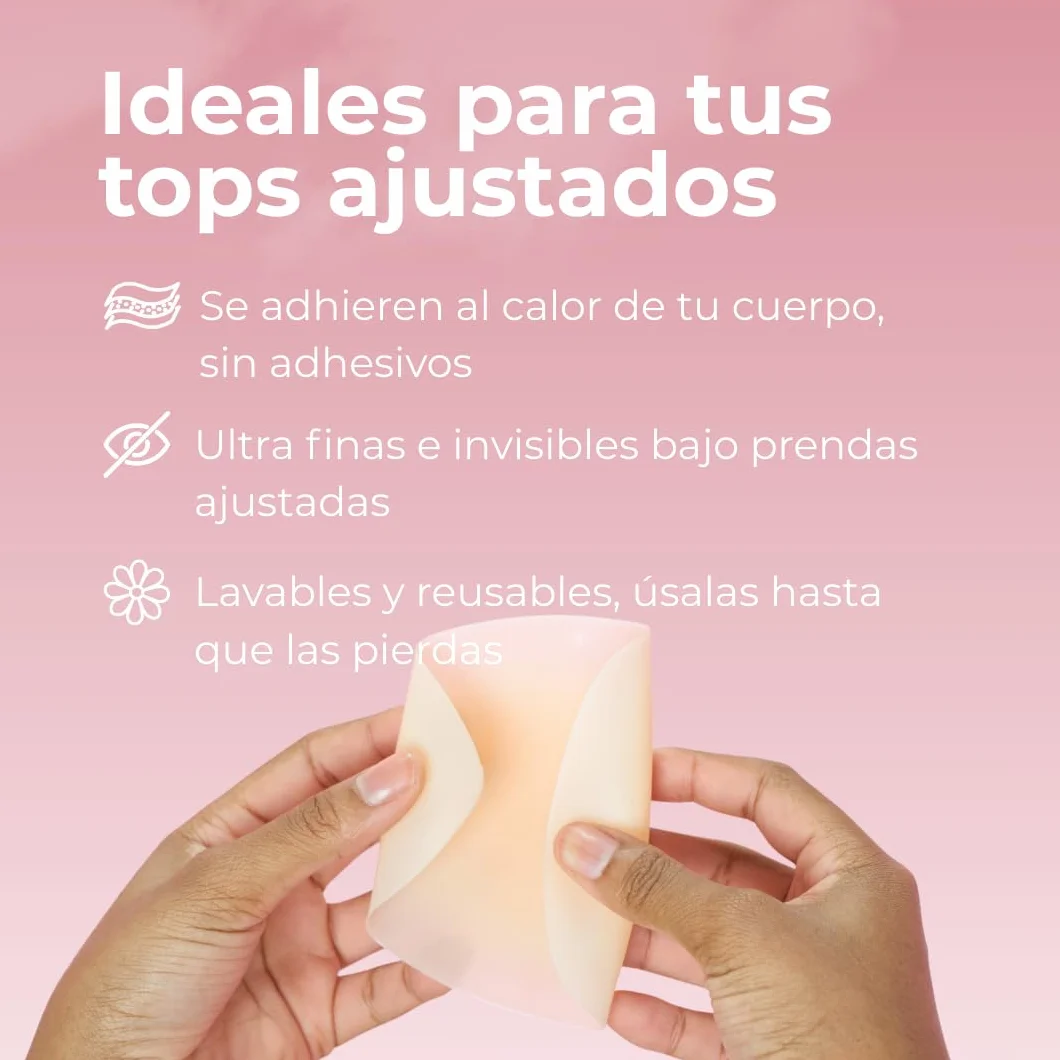 Pezoneras Invisibles Autoadherentes de Silicona Reutilizables para Vestidos sin Sujetador
