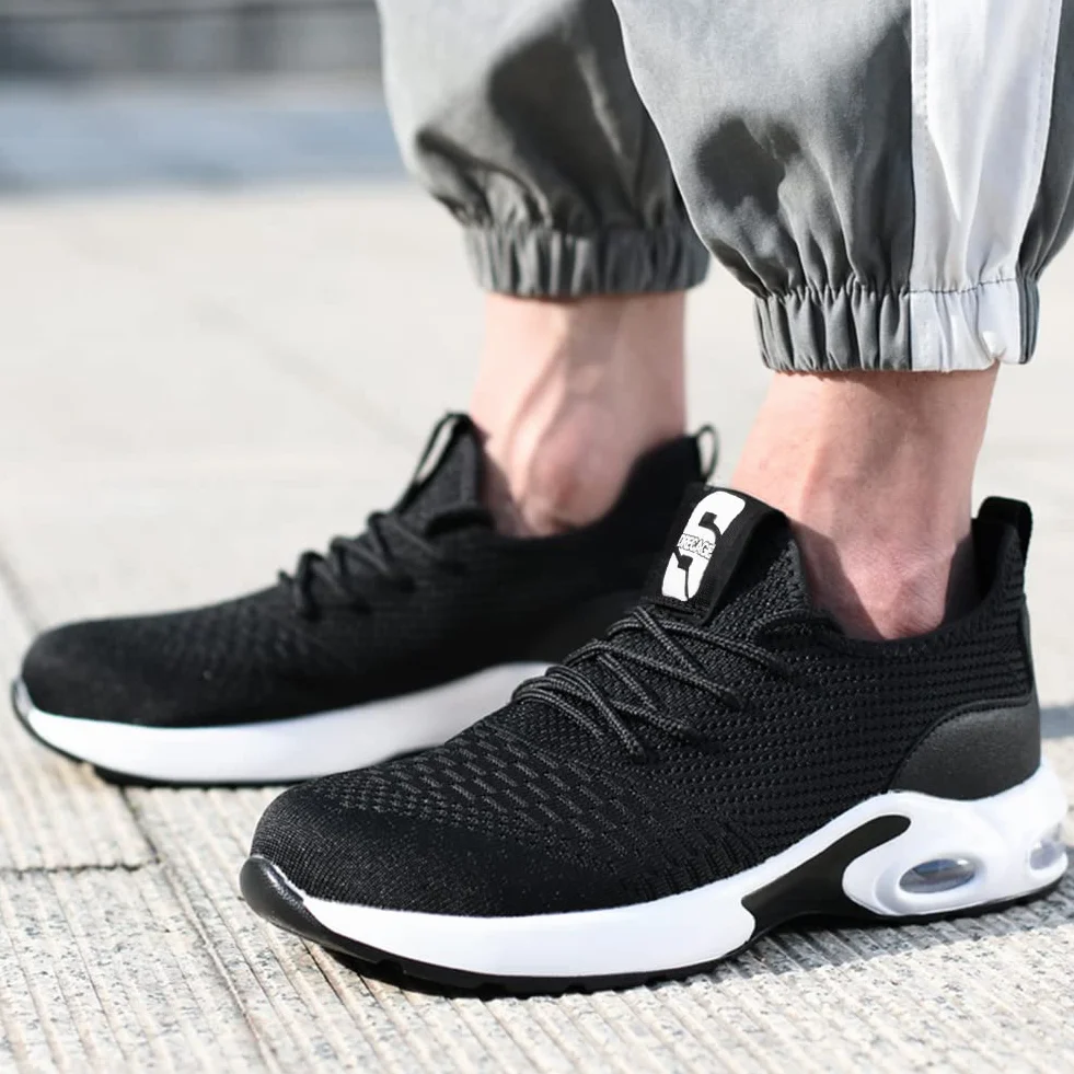 Zapatos de Seguridad con Punta de Acero Ligeros y Cómodos para Hombre Mujer