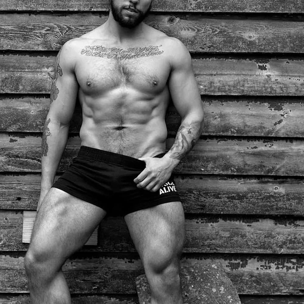 Muscle Alive Hombres Gimnasio Culturismo Pantalones Cortos Algodón