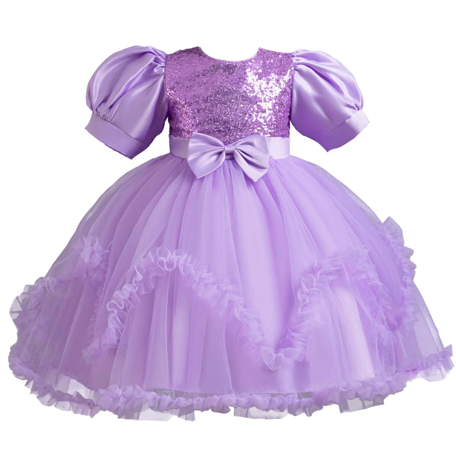 Genérico Tutu Ballet Niña Tutu Niña Falda Fin de Semana Casual Vestido Tutú con Lazo Y Malla Brillante, Tutú Elegante con Capas Ideales para Cumpleaños, Concursos Y Celebraciones Especiales