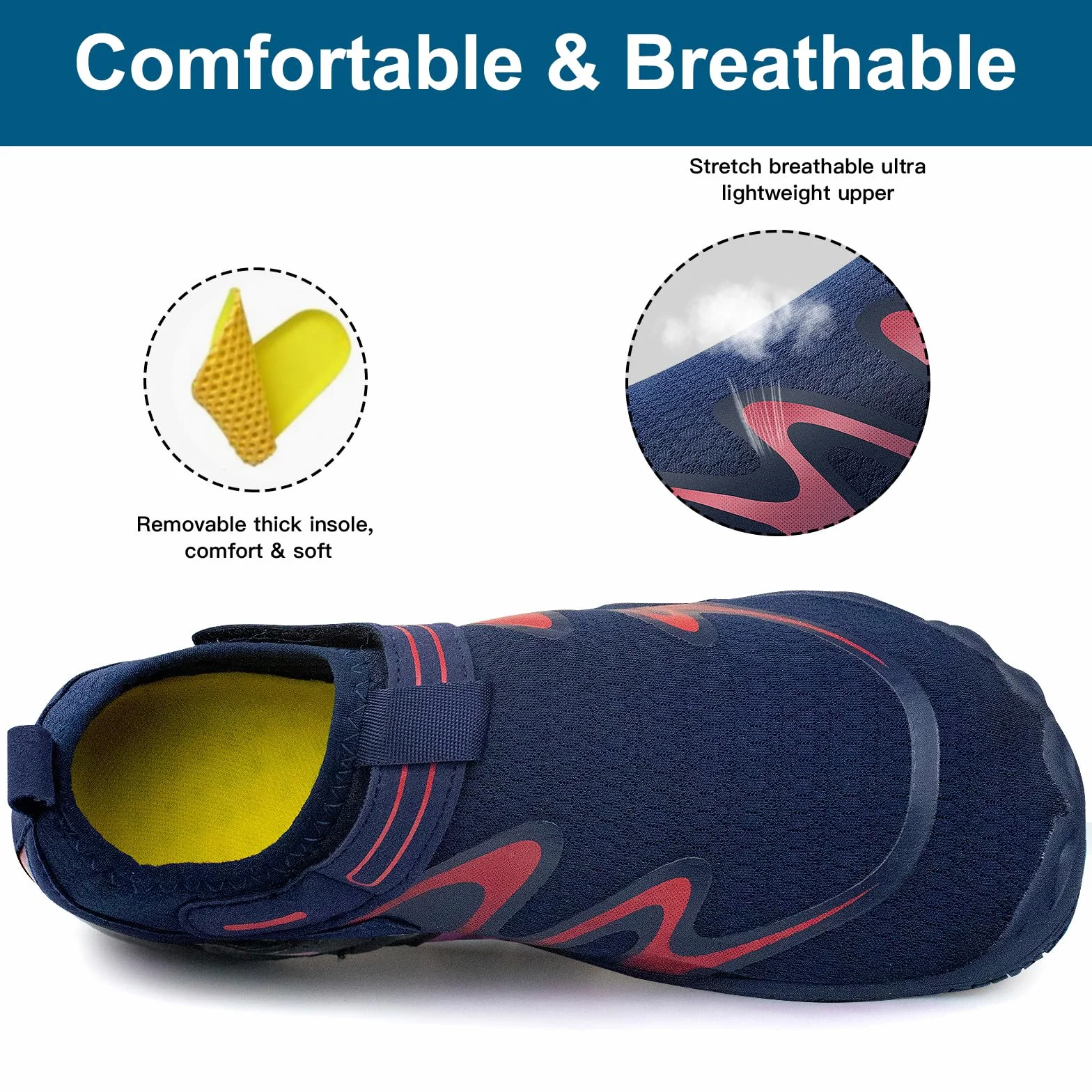 Zapatos Acuáticos para Mujeres, Zapatos de Surf de Playa Descalzos, Calcetines de Yoga de Secado Rápido