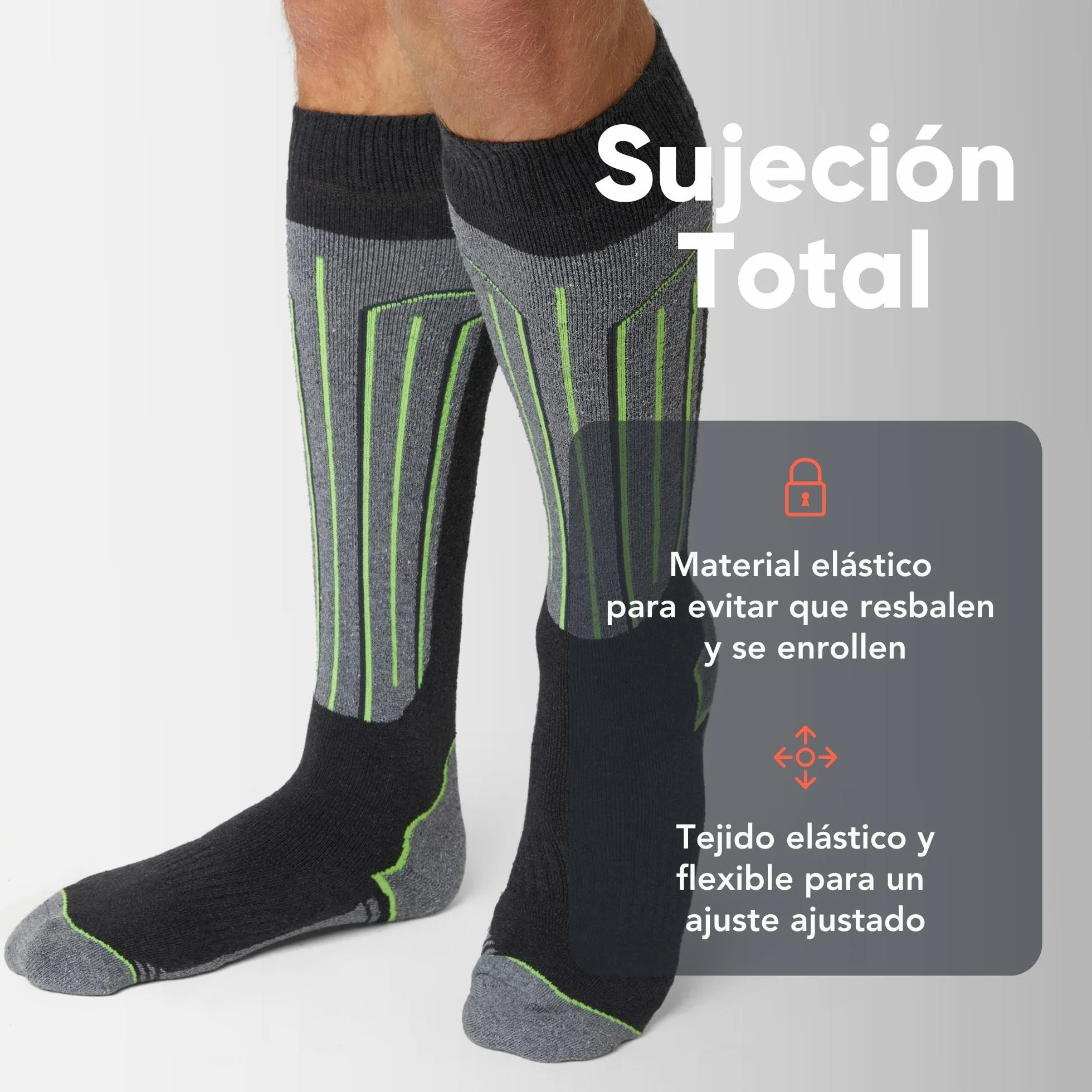Calcetines térmicos de esquí paquete de 4 para hombre y mujer