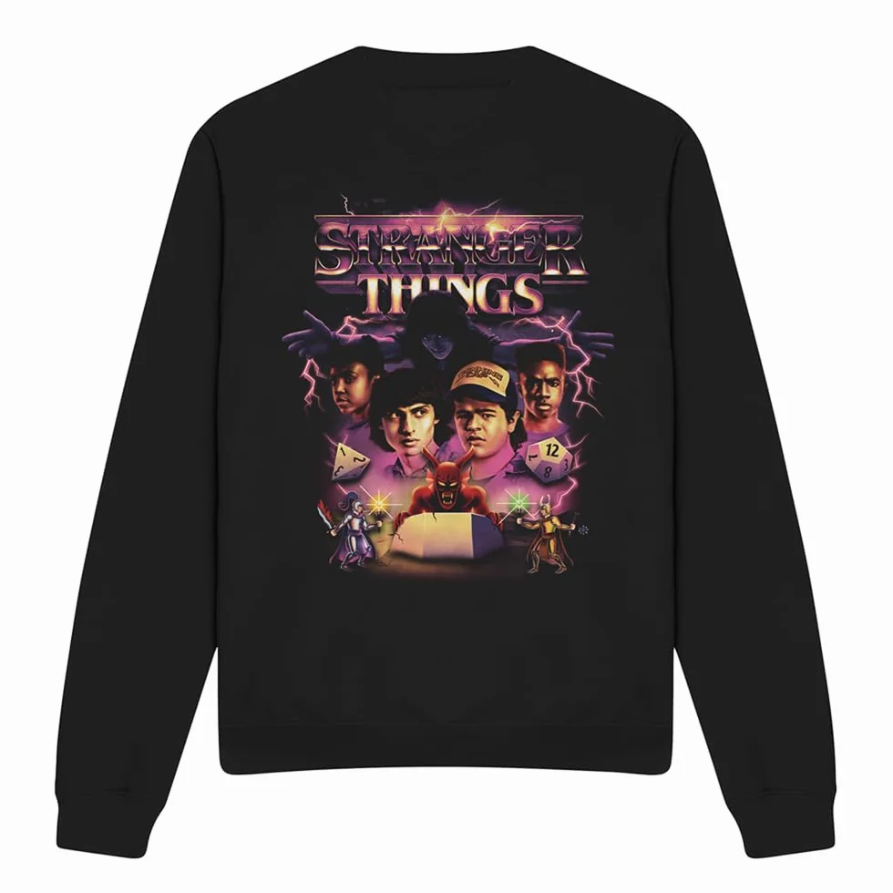 Stranger Things Group Thunder Metal Band Unisex Sweatshirt Black