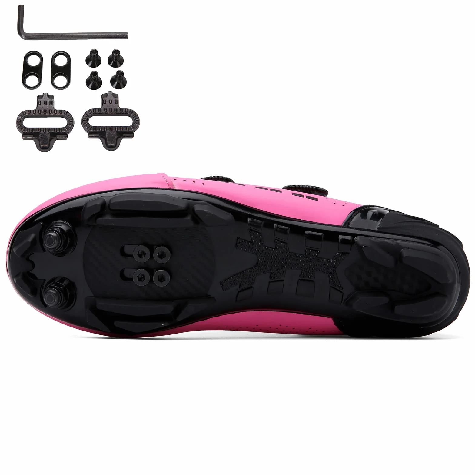 Zapatillas de Ciclismo Mujer Bicicleta Montaña Carretera Compatibles Calas Giratorias Cerradas Ligeras