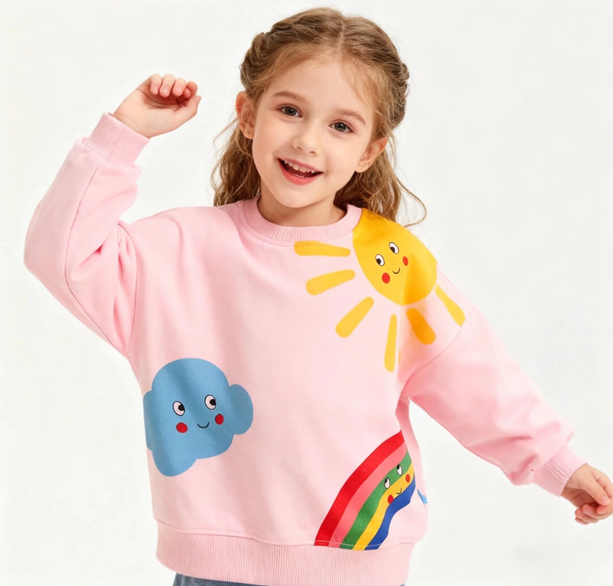 Sudaderas Niña Sweatshirt Manga Larga Algodón 2-7 Años