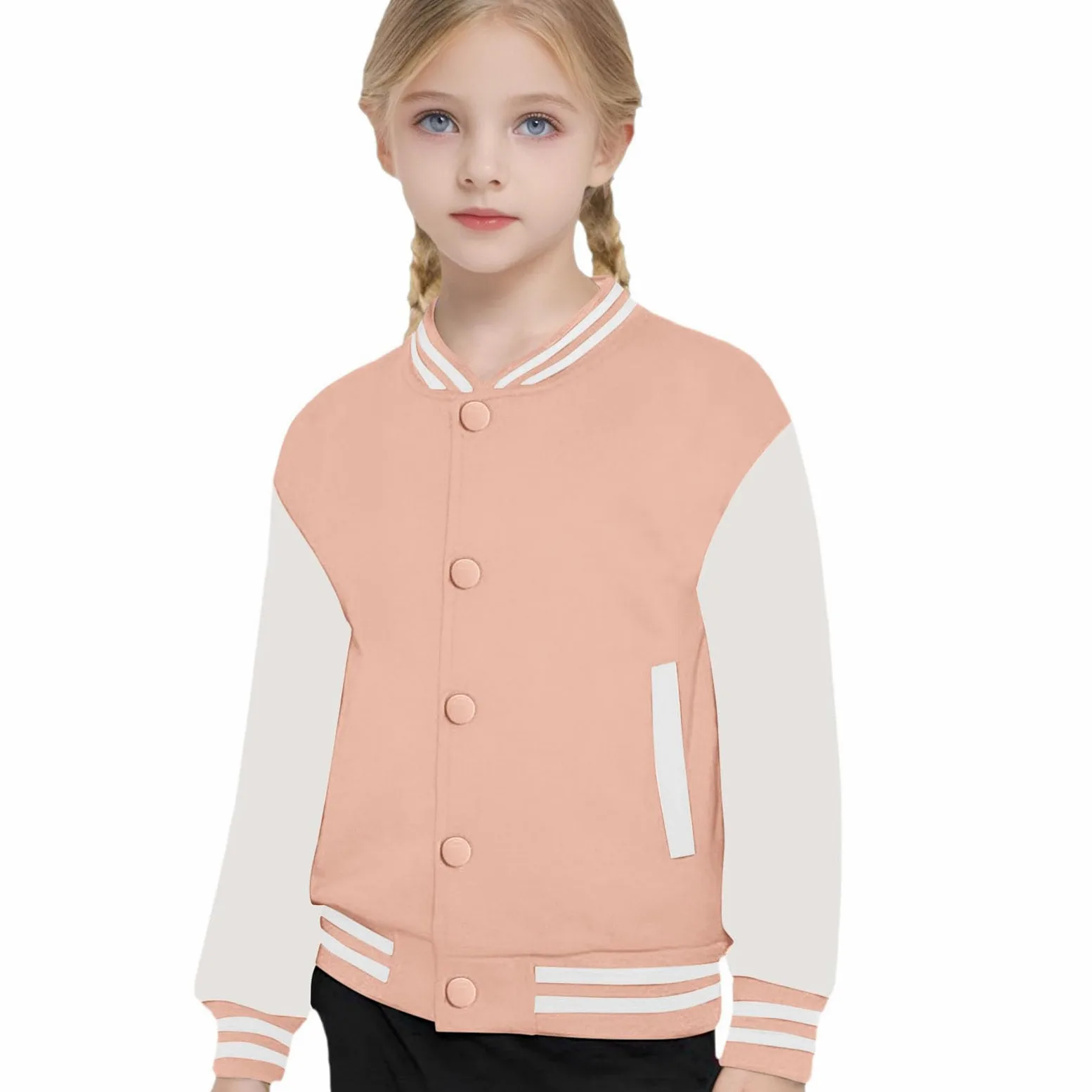 Genérico Chaqueta Punto Bebe NiñA - Abrigo De BéIsbol con Bloques De Color Y Manga Larga para OtoñO E Invierno para NiñOs Y NiñAs Gabanes De Hombre