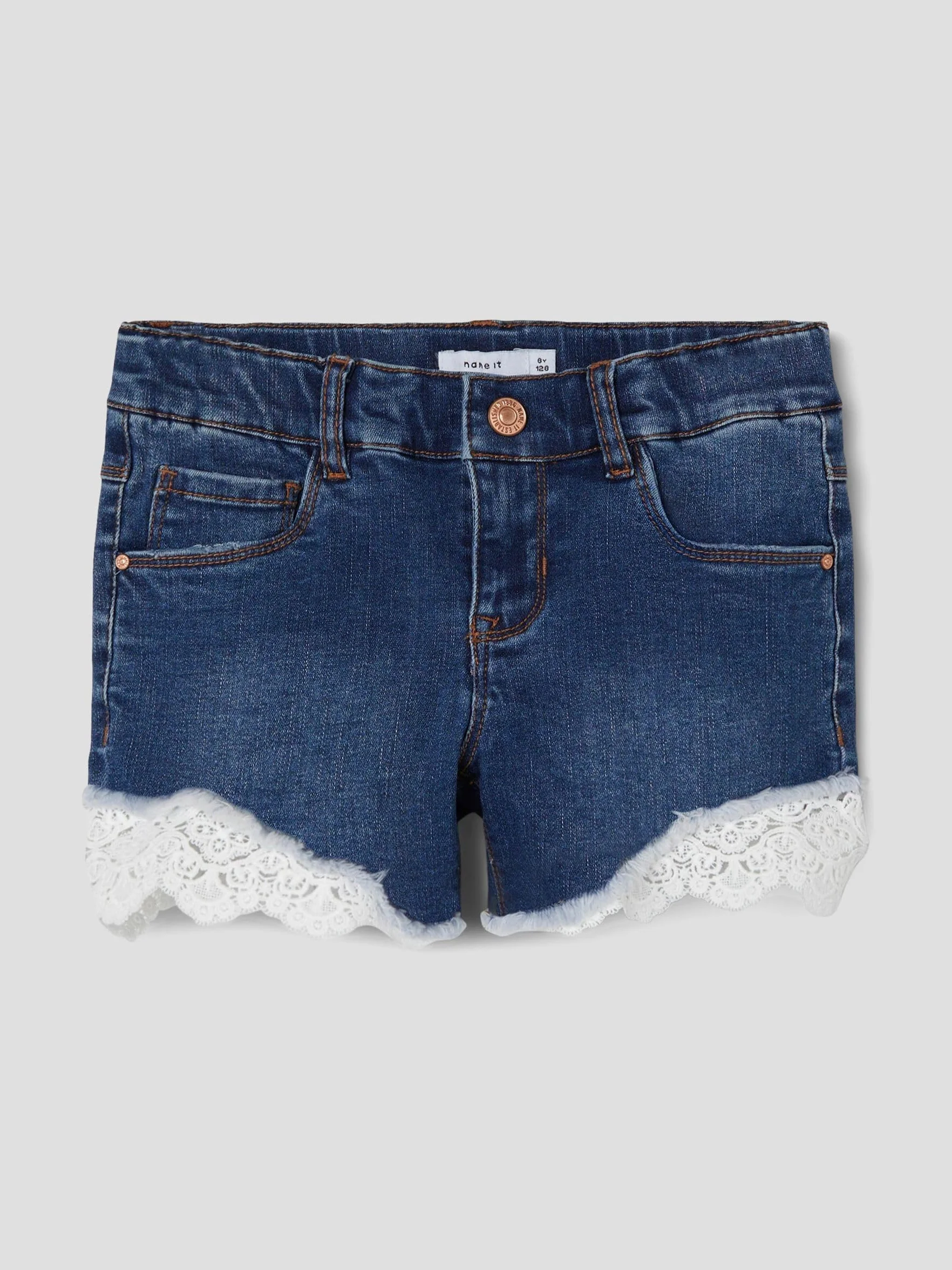 IT Nkfsalli Slim Dnm Shorts Pantalones Cortos de Jean Niñas