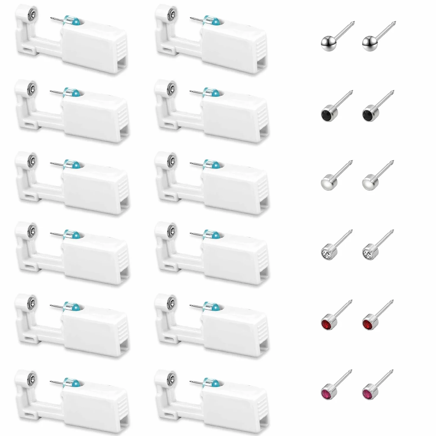 Pistola Piercing Kit Perforador Oreja con Algodón de Alcohol para Principiantes