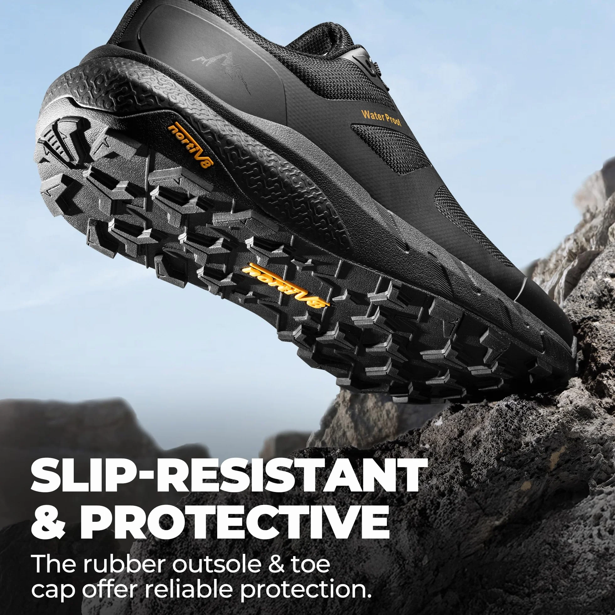 NORTIV 8 Zapatos Trekking Hombres Impermeables Antidelizantes Botas Montaña