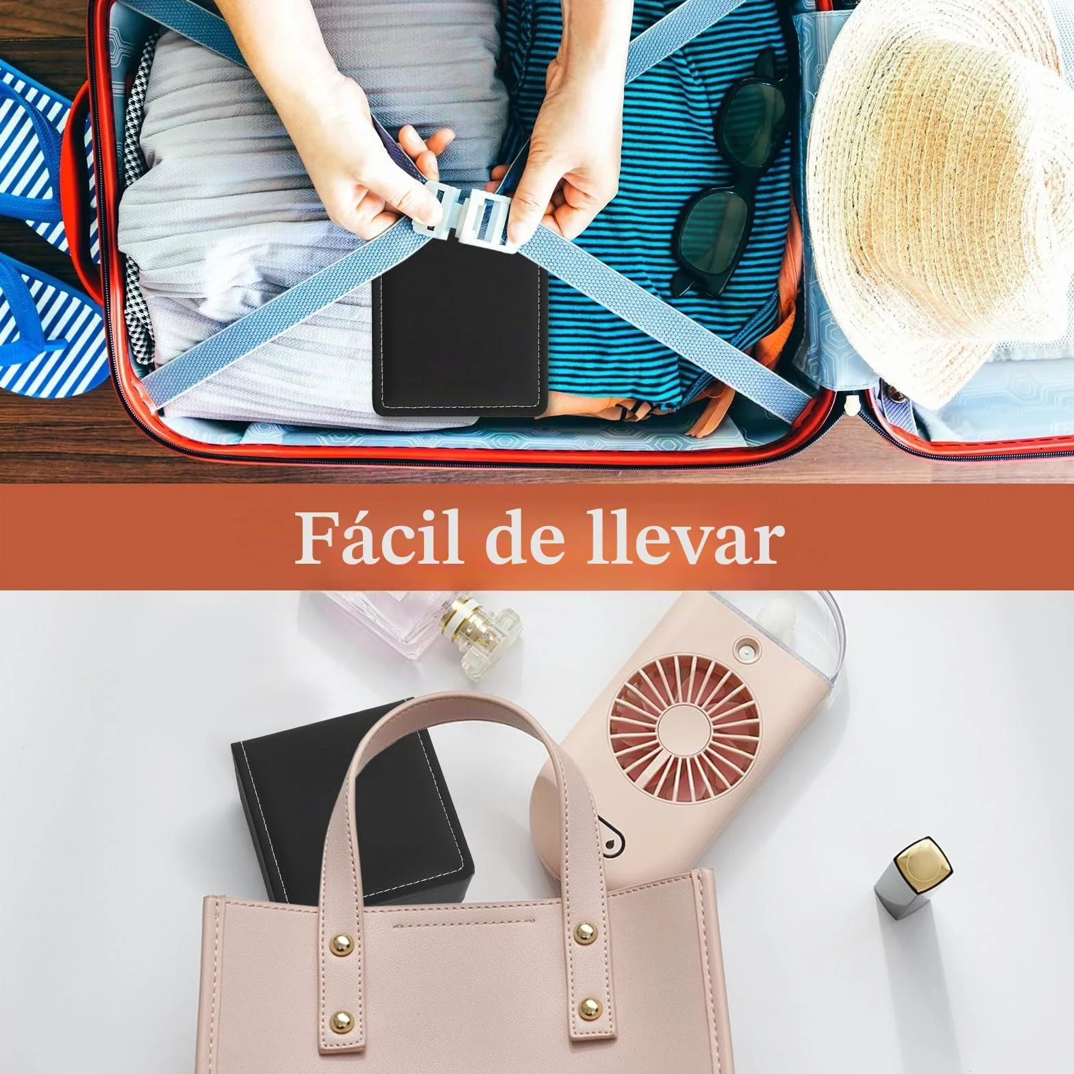 HFDONGL Caja de reloj individual con cojín extraíble de PU para almacenamiento portátil