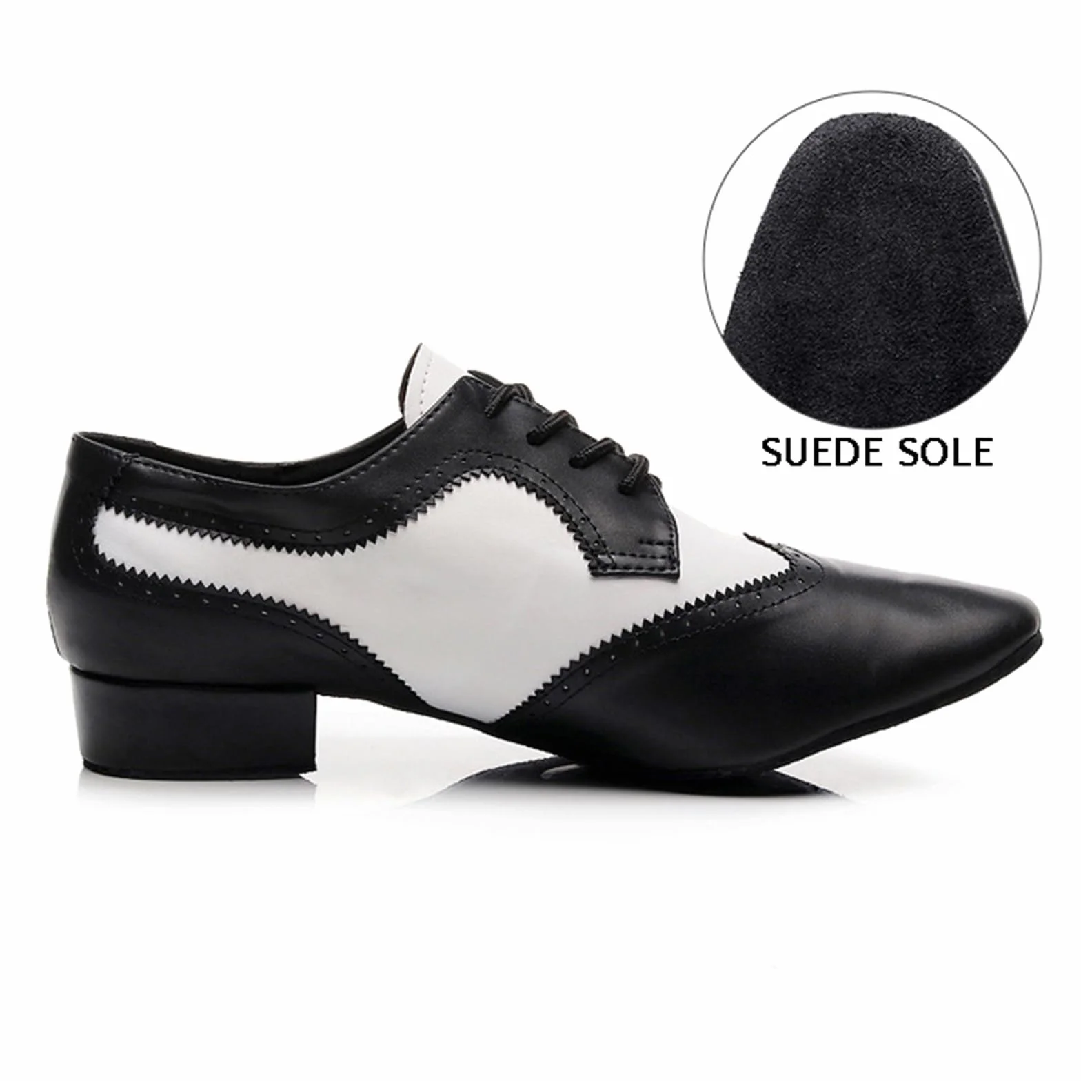 Buty do tańca dla mężczyzn Skórzane podeszwy Niski obcas Oxford