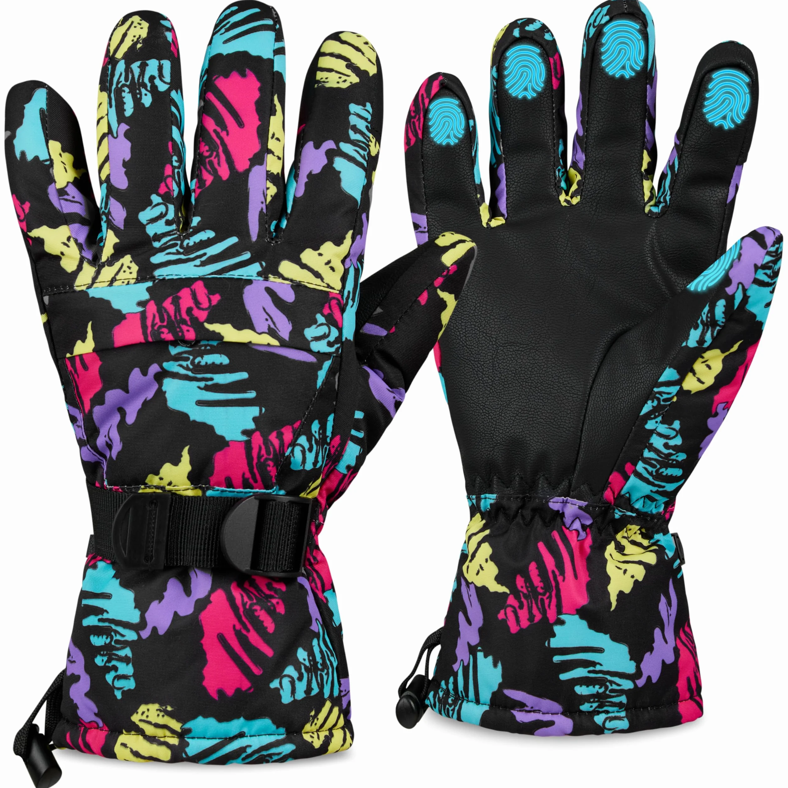 CityComfort Guantes Esquí Mujer Térmicos Impermeables Táctiles Invierno Forrado Cálido Snowboard Nieve Frío